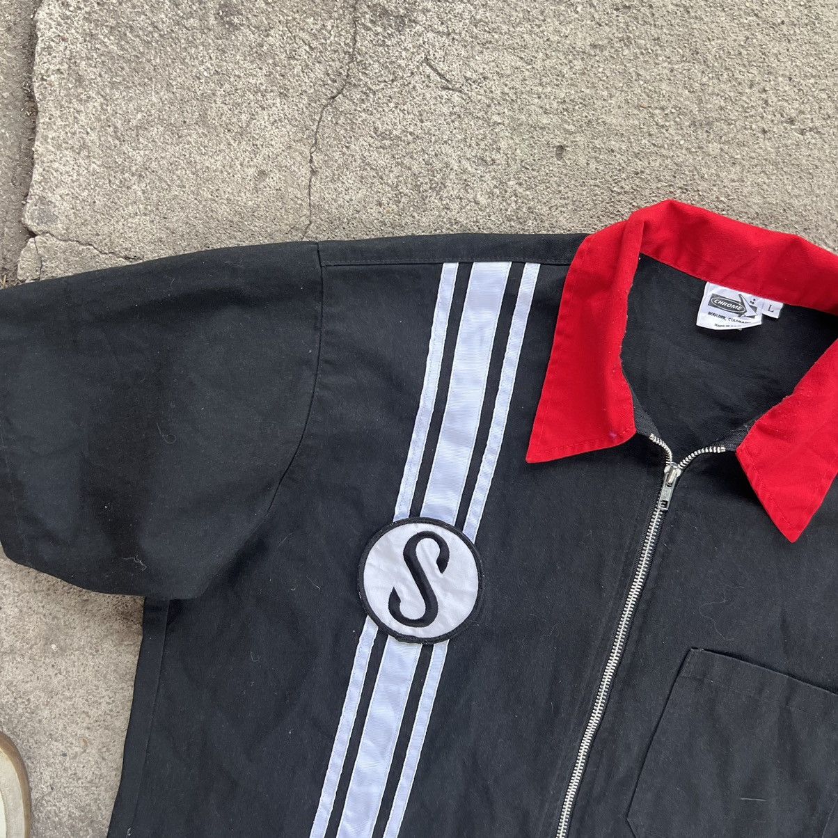 Japanese Brand × Vintage VINTAGE WORK SHIRT ZIPPER🔥 Size US L / EU 52-54 / 3 - 4 Thumbnail