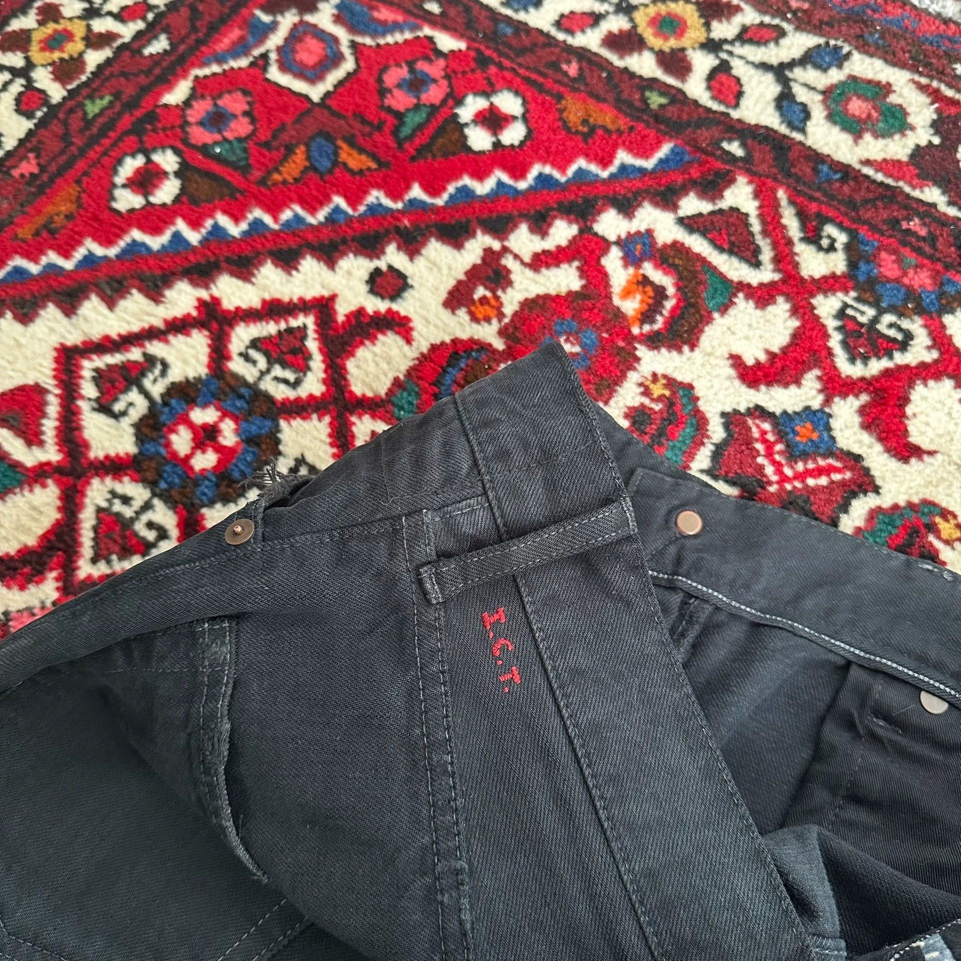 Visvim Visvim 19aw ICT 03D17 W32L30 Black Distressed Mud Dyed Jeans Size US 32 / EU 48 - 5 Thumbnail