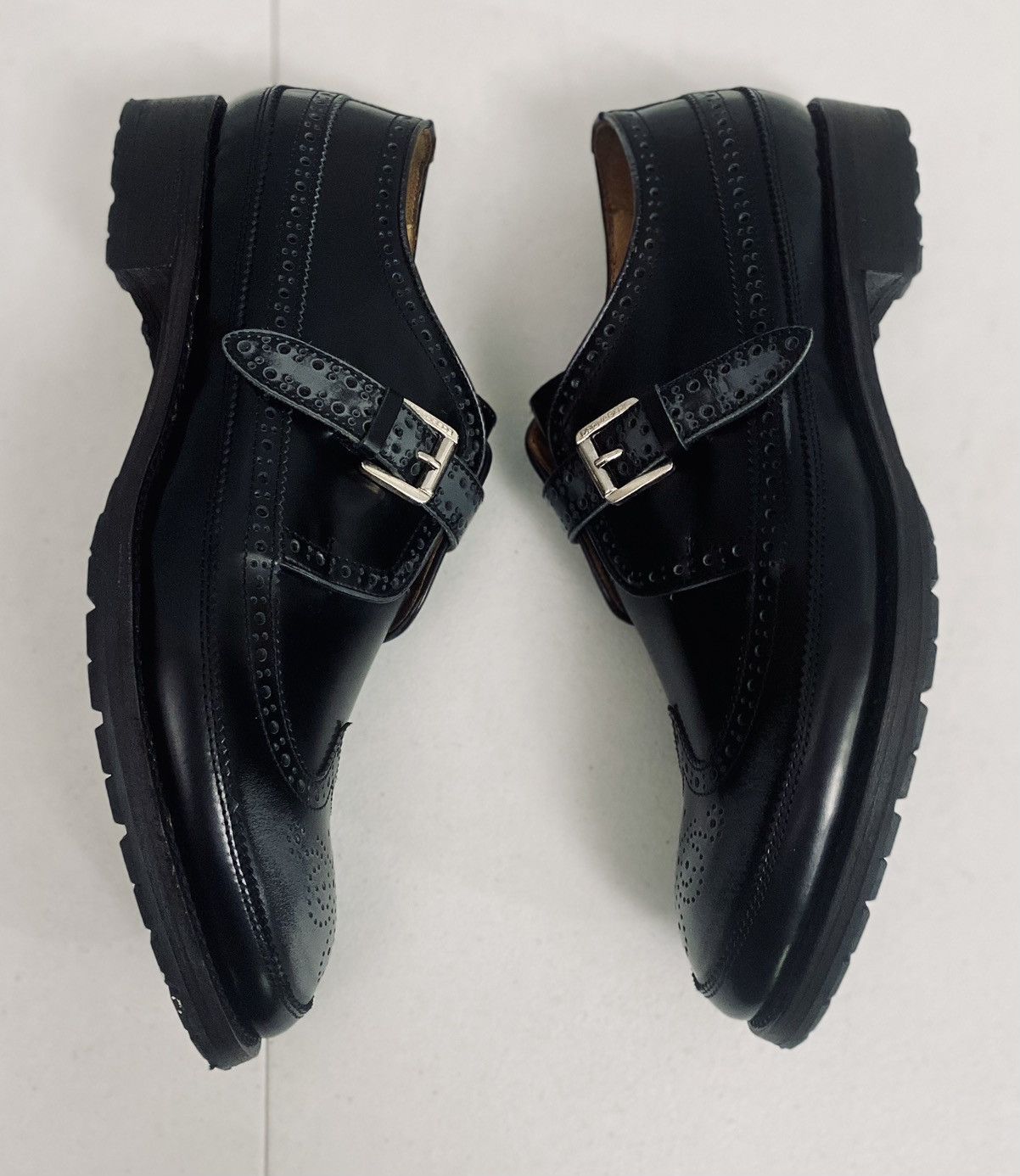 Dsquared2 Dsquared2 🇮🇹 Black Leather Monkstrap Mudguard Brogue 11 NEW Size US 11 / EU 44 - 4 Thumbnail