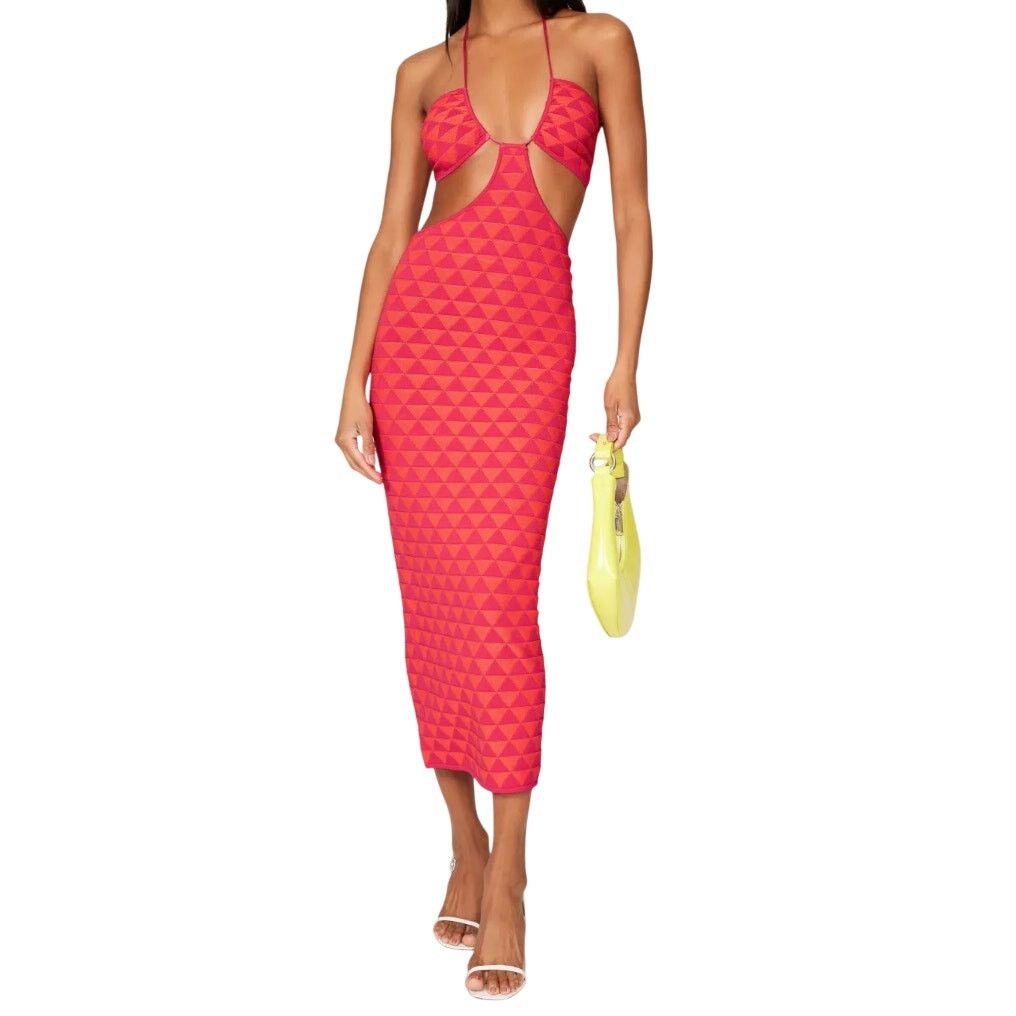 Solid & Striped Solid & Striped Halter The Kiana Dress in Pink, Size S Size S / US 4 / IT 40 - 2 Thumbnail