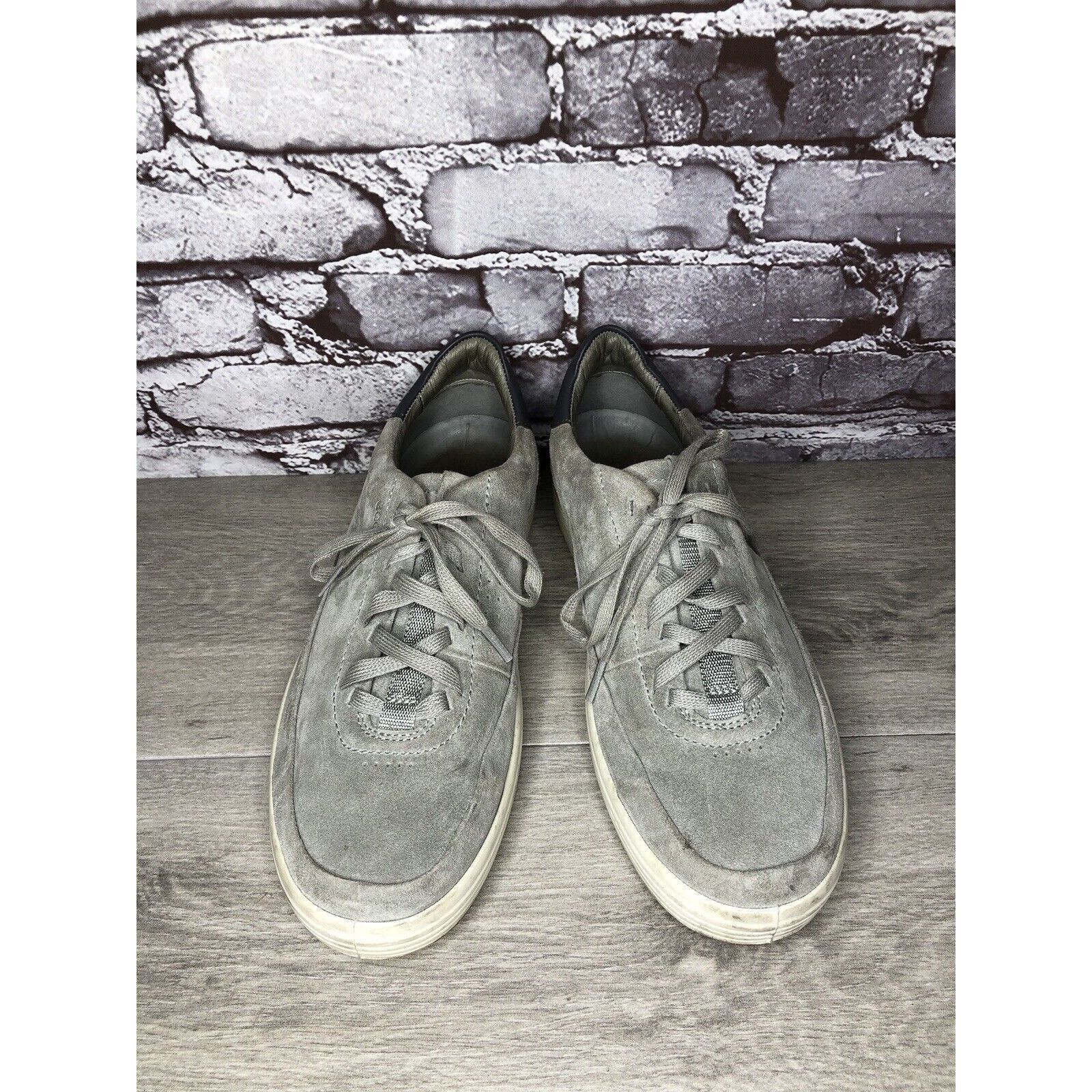 Ecco ECCO Grey Suede Leather Lace Up Comfort Casual Sneakers Shoe Size US 10 / EU 43 - 18 Thumbnail