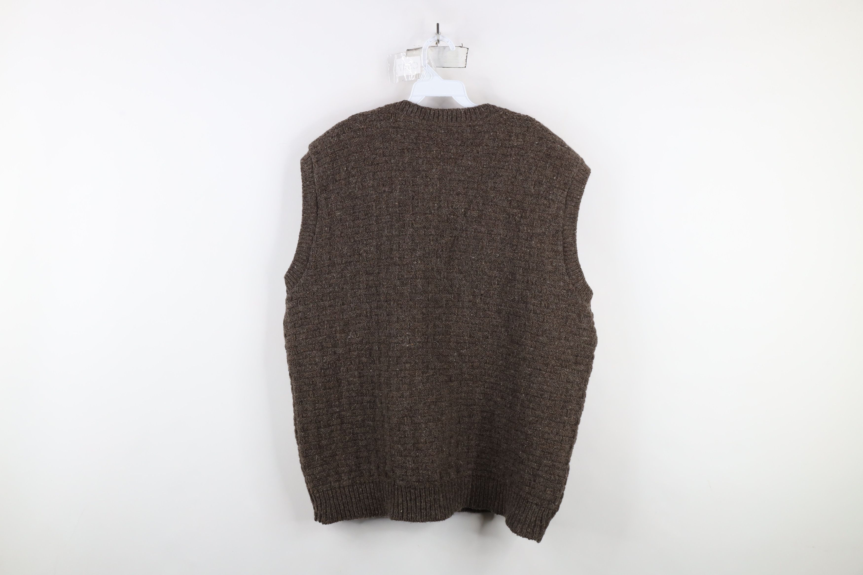 Orvis × Vintage Vintage 70s Orvis Cross Weave Knit Cardigan Sweater Vest USA Size US XXL / EU 58 / 5 - 8 Thumbnail