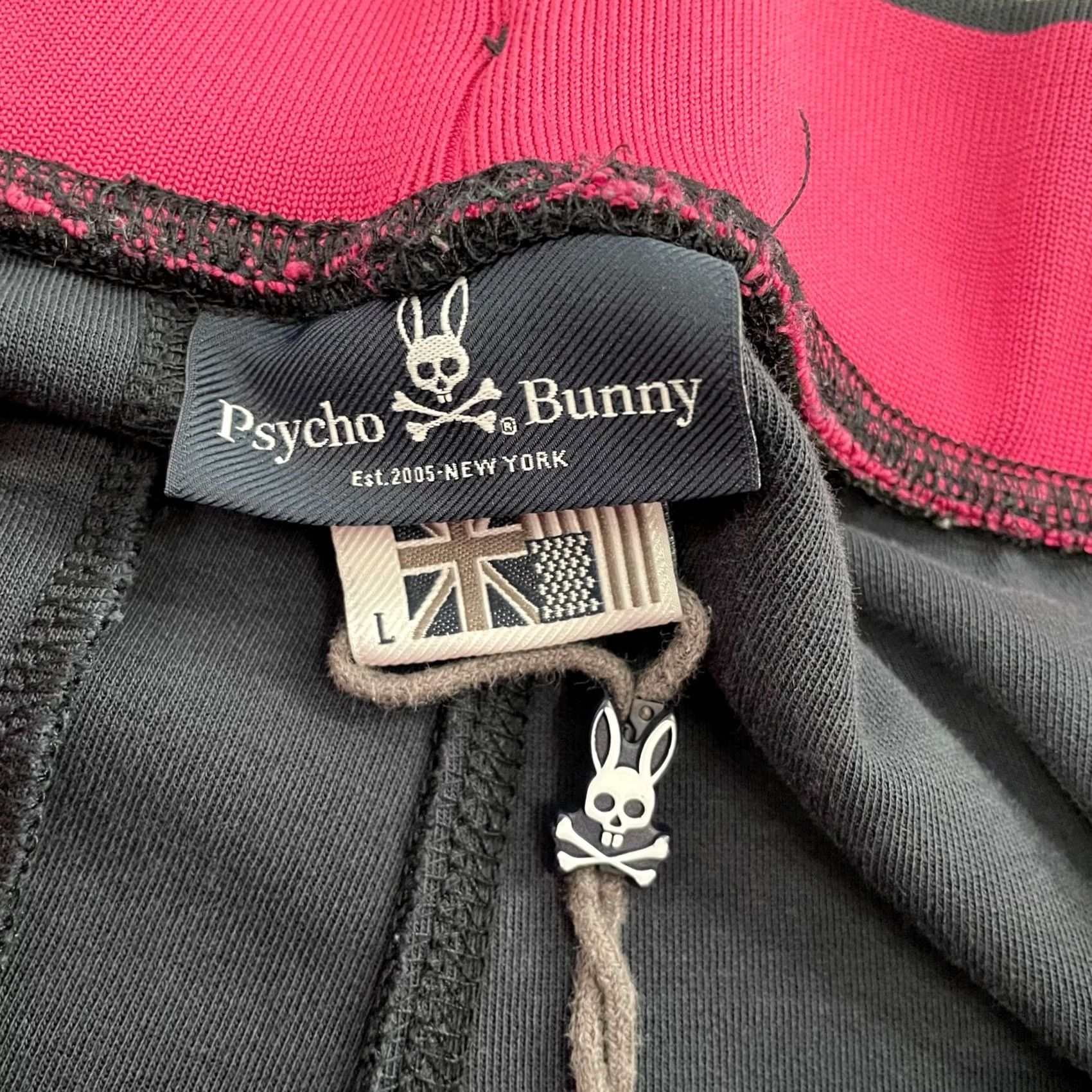 Psycho Bunny Psycho Bunny Pants Adult Large Black Side Stripe Jogger Sweatpants Logo Mens L Size US 33 - 7 Thumbnail