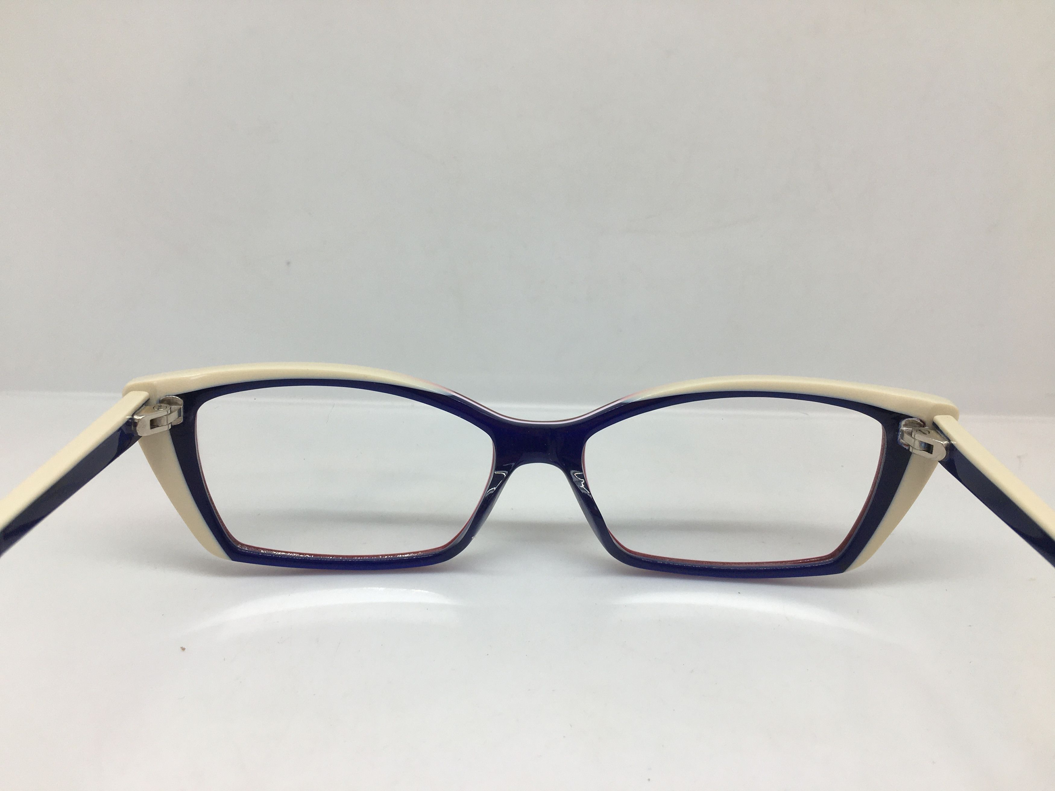 Betsey Johnson Betsey Johnson White Pink Purple Cat Eye Eyeglasses Size ONE SIZE - 5 Thumbnail