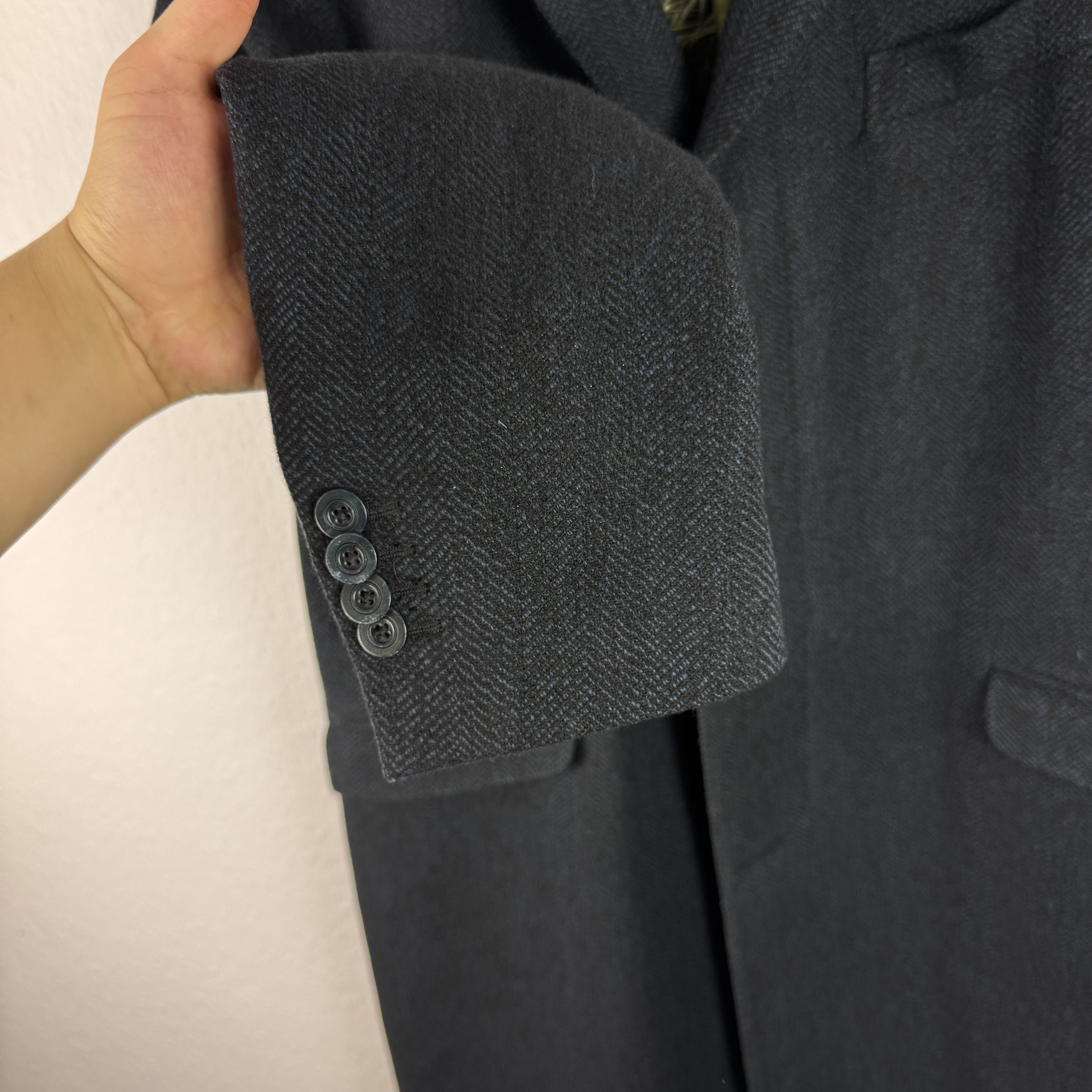 Etro RRP 1500€ ETRO WOOL BLEND TWEED NAVY SILK LONG COAT SIZE 54 Size US L / EU 52-54 / 3 - 7 Thumbnail