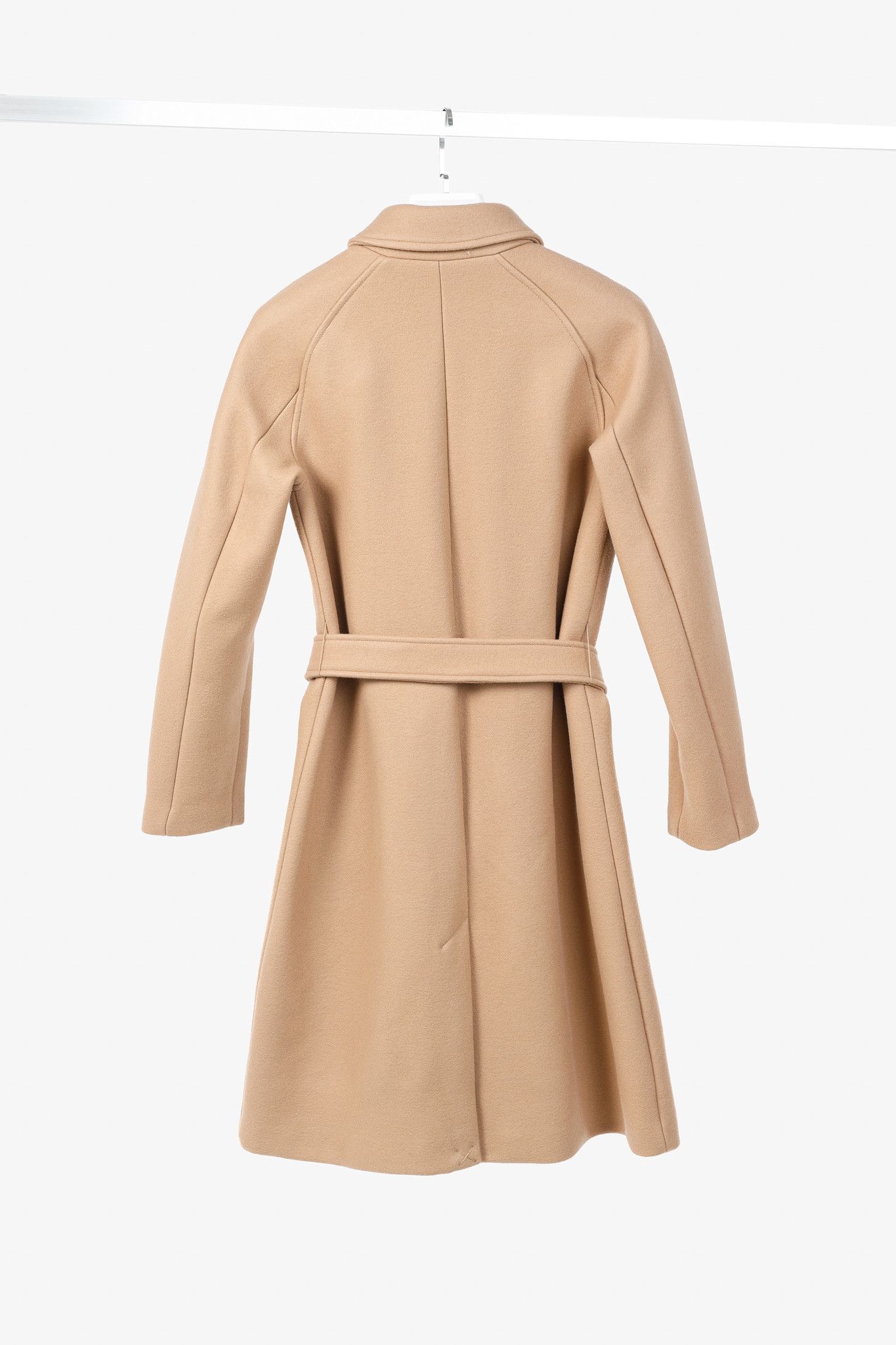 Brooks Brothers Brooks Brothers Tan Wool-Blend Belted Coat Size XS / US 0-2 / IT 36-38 - 2 Thumbnail