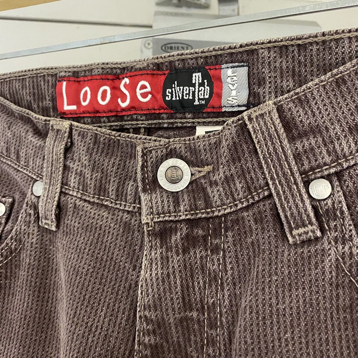 Levi's Vintage 1995 Levis Silvertab Damson Loose Peg Leg Jeans Size US 28 / EU 44 - 2 Thumbnail
