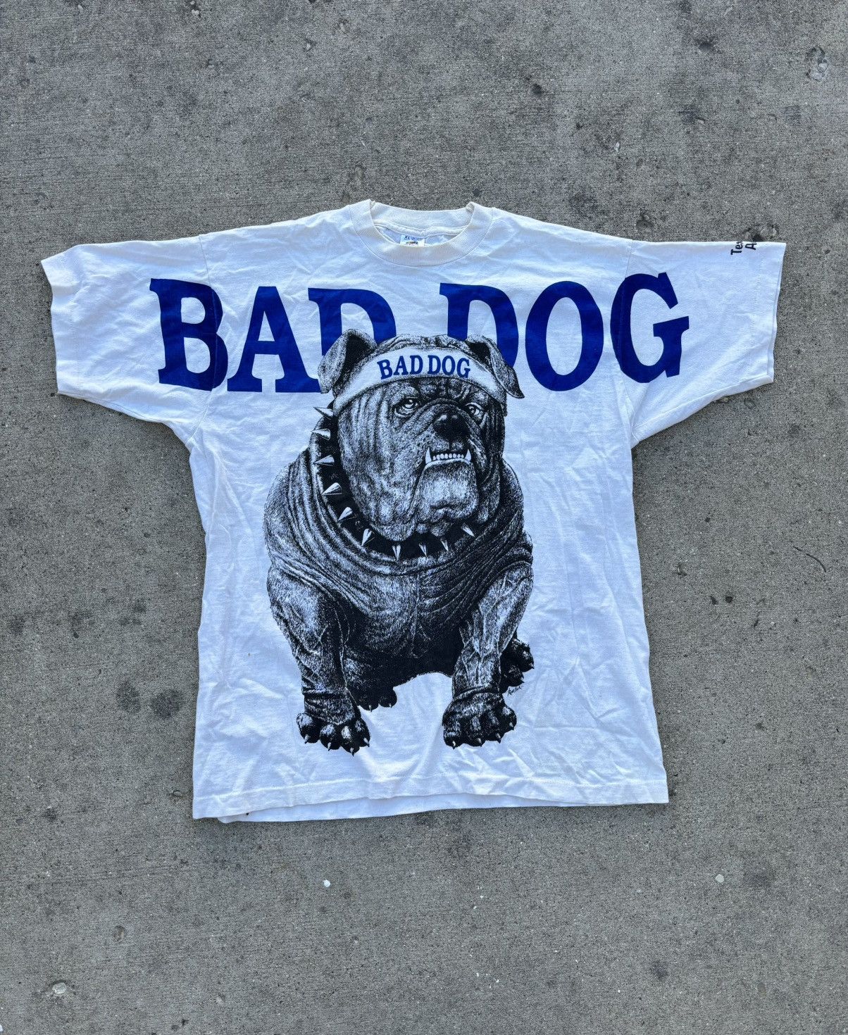 image of Jnco x Vintage 90's Bad Dog Aop Tee in White, Men's (Size XL)