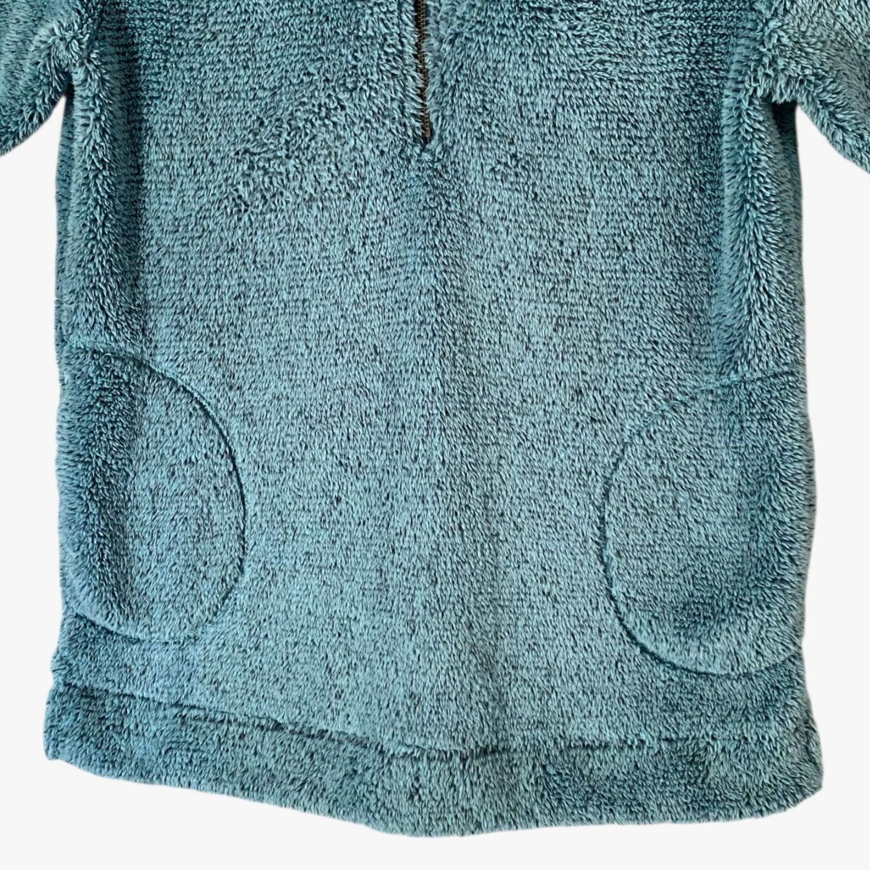 Soft Surroundings Soft Surroundings Faux Sherpa Plush Teddy 1/4 Zip Pullover Women's S Teal Blue Jacket Casual Outdoor Workwear Size S / US 4 / IT 40 - 6 Thumbnail