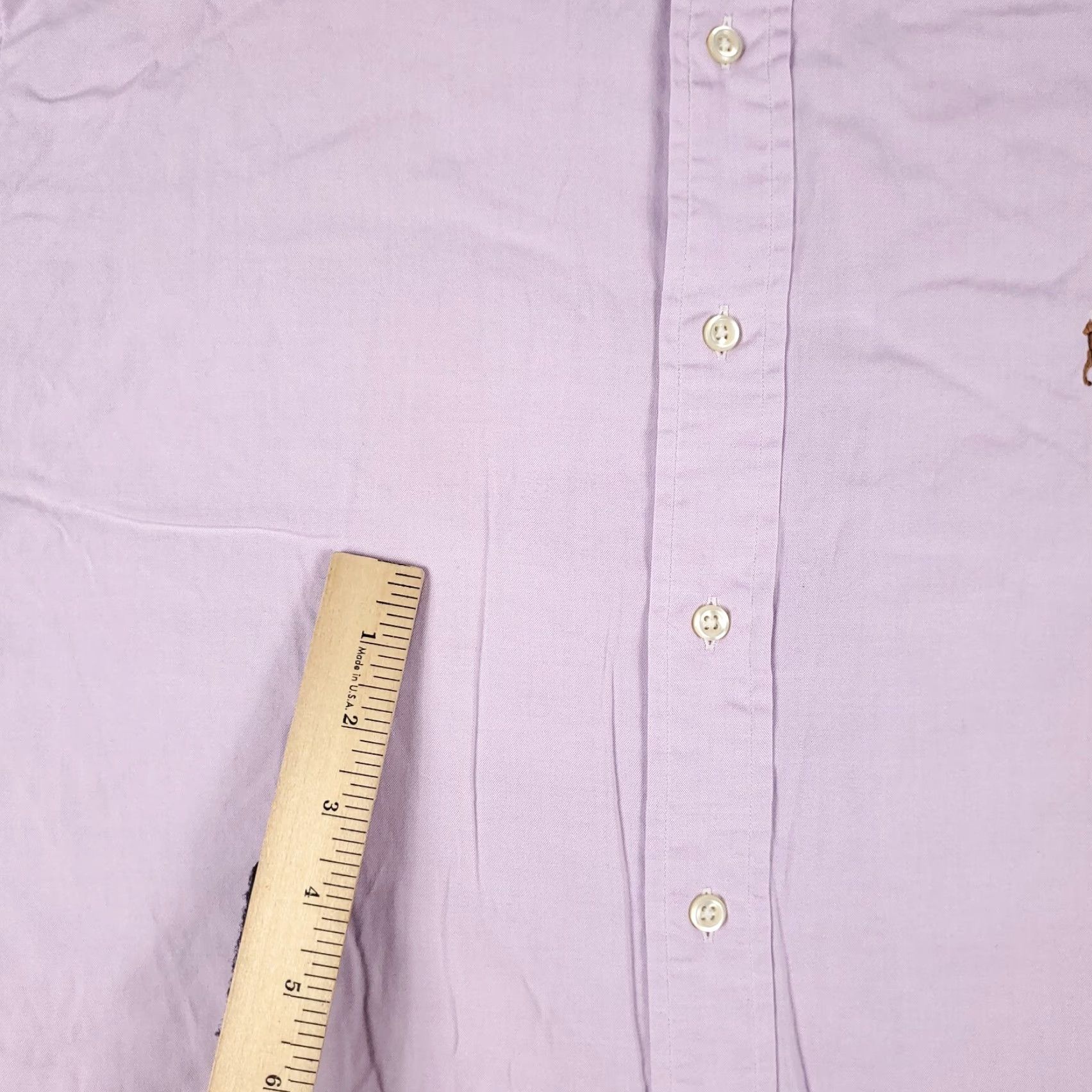 Ralph Lauren Ralph Lauren Dress Shirt Mens 17 Purple Pony Button-Down Long Sleeve Adult Regular Cotton 17 in Mens Size 46R - 6 Thumbnail