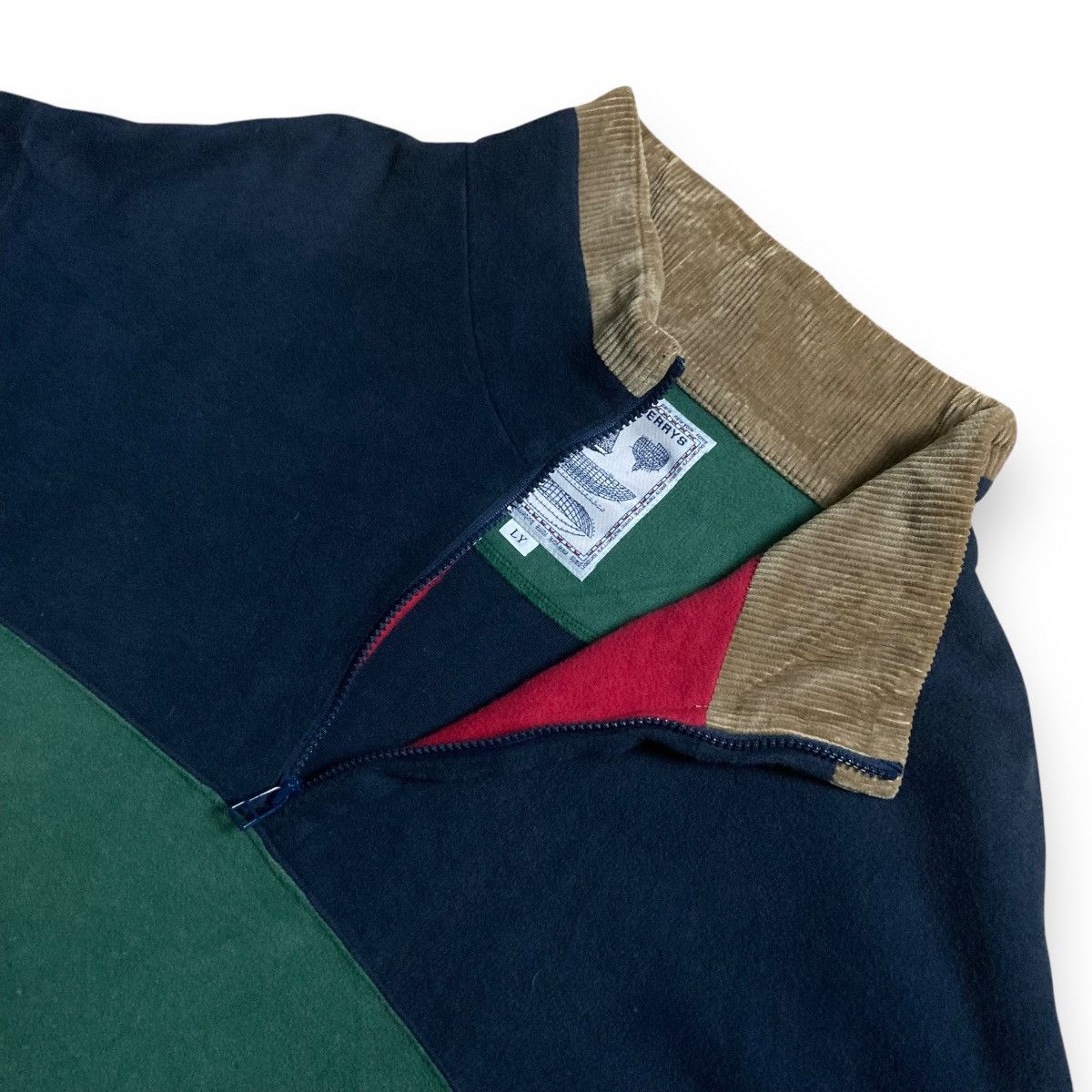 Burberry VINTAGE BURBERRY RUBBER PATCH QUATER ZIPPER SWEATSHIRT Size US L / EU 52-54 / 3 - 5 Thumbnail