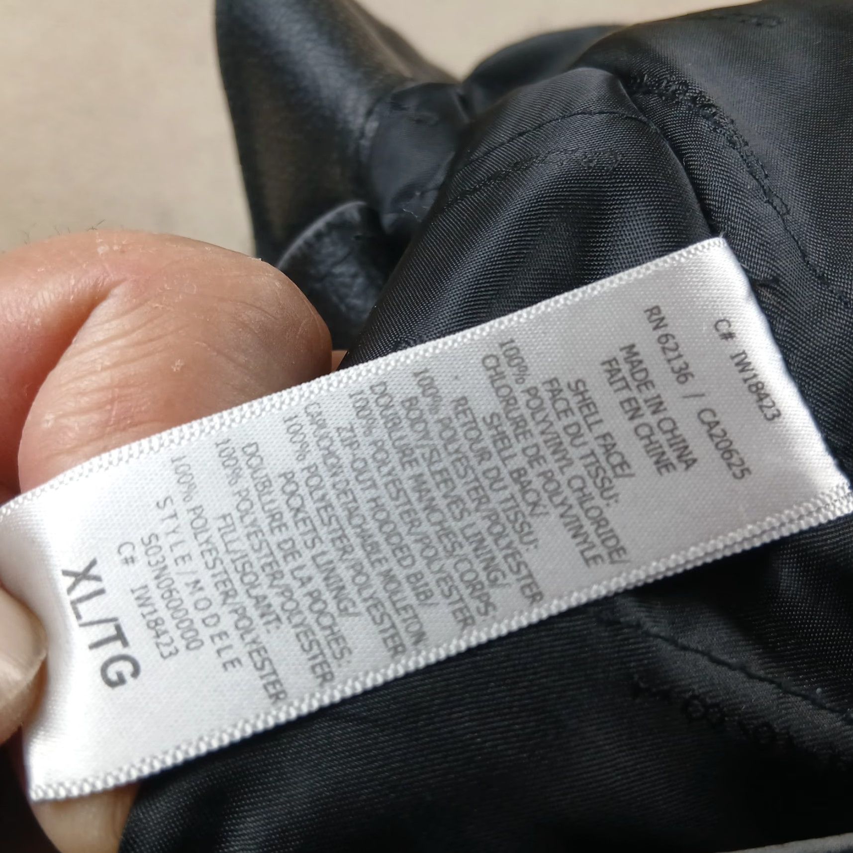 Guess GUESS Motorcycle Jacket Mens XL Black Faux-Leather Band Collar Full Zip Zipper Pockets Regular Fit Short Coat Size US XL / EU 56 / 4 - 7 Thumbnail