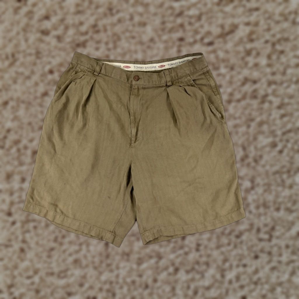 Tommy Bahama Tommy Bahama Shorts Men 34 Brown Silk Chino Herringbone 32x9 READ Size US 34 / EU 50 - 1 Thumbnail