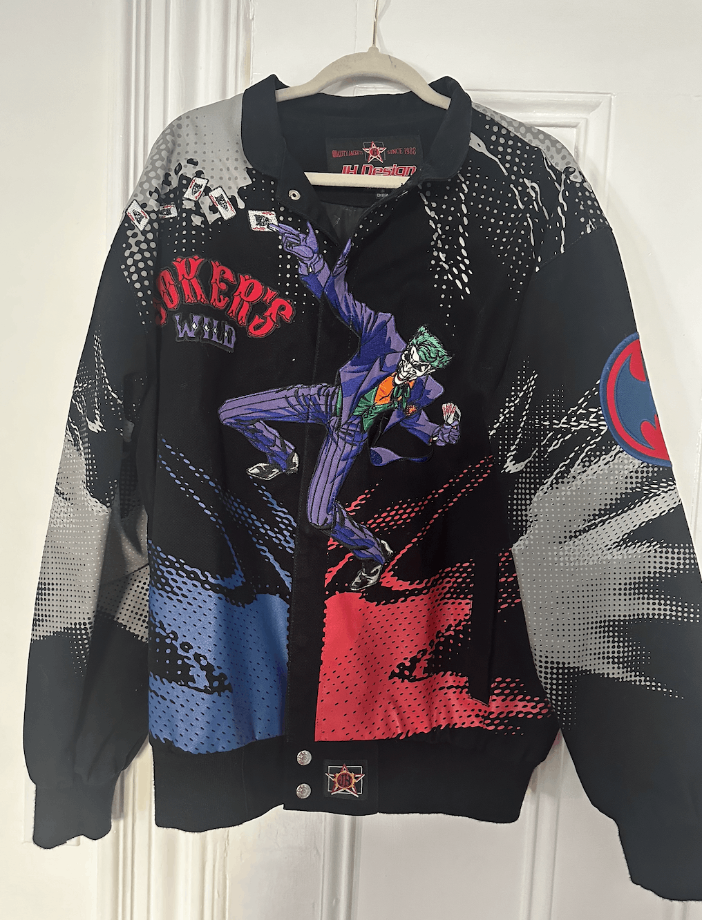 Batman Dc Comics Jh Designs RARE BATMAN JOKER Vintage Bomber Jacket Men Size M Grailed