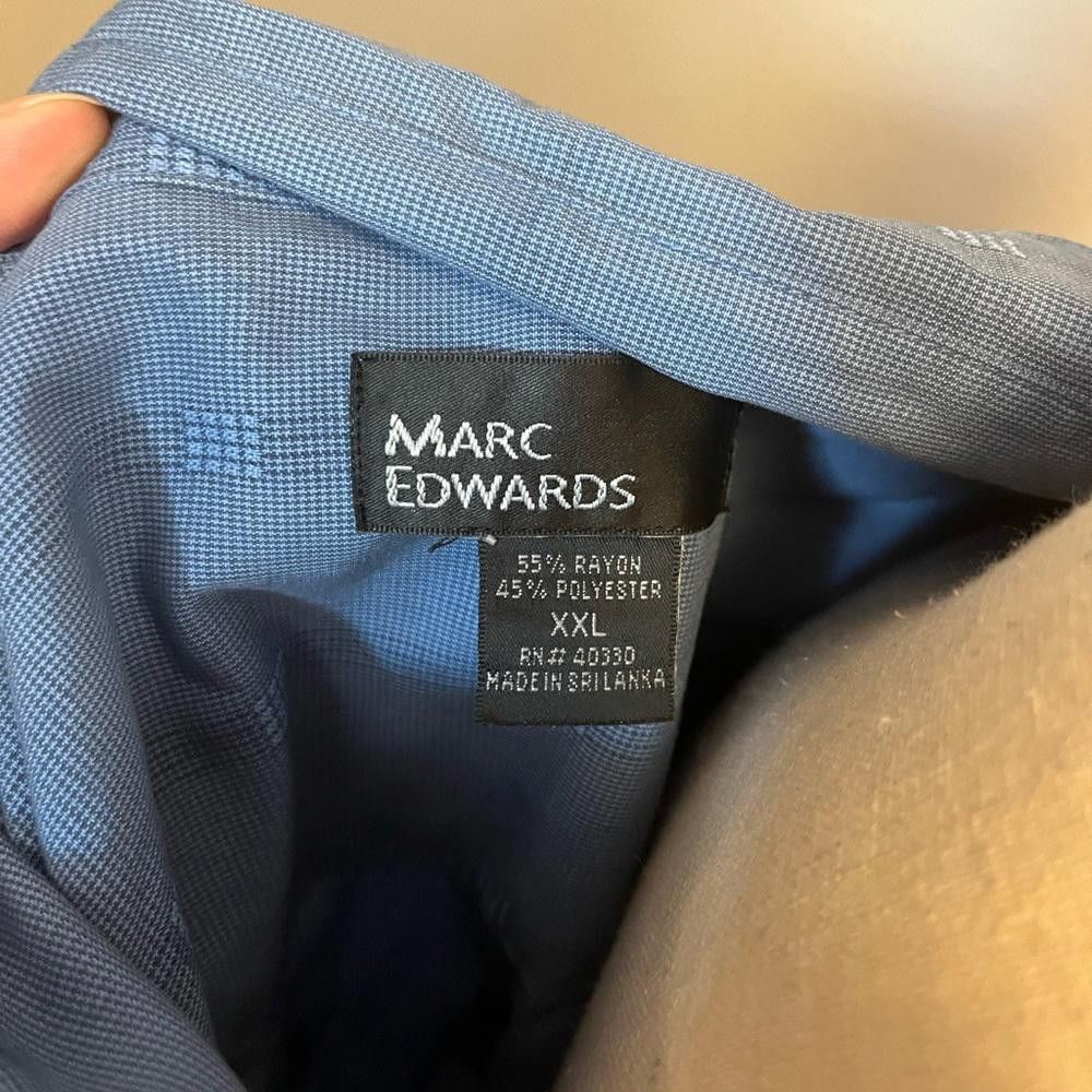 Designer Marc Edwards bottom down dress shirt size XXL Size 48R - 5 Thumbnail
