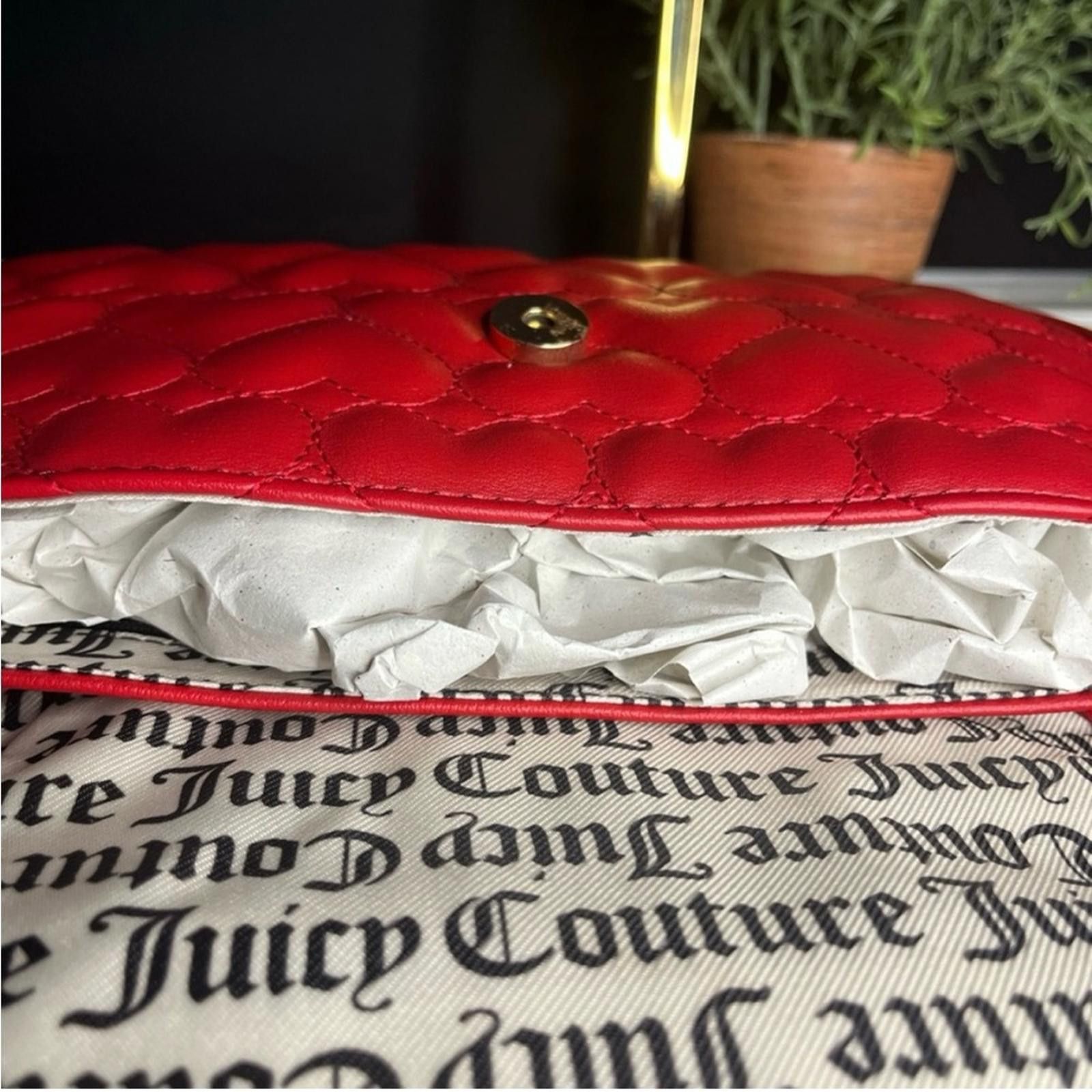 Juicy Couture × Juicy Couture Jeans Juicy Couture Straight From The Heart Red Satchel NWT Size ONE SIZE - 5 Thumbnail