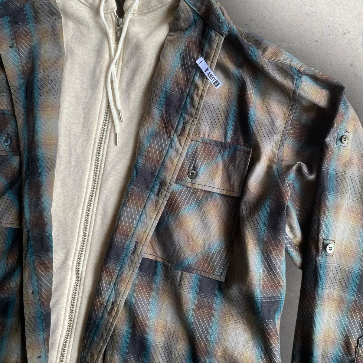 Maison MIHARA YASUHIRO Hybrid Hoodie Plaid Jacket Size US M / EU 48-50 / 2 - 3 Thumbnail