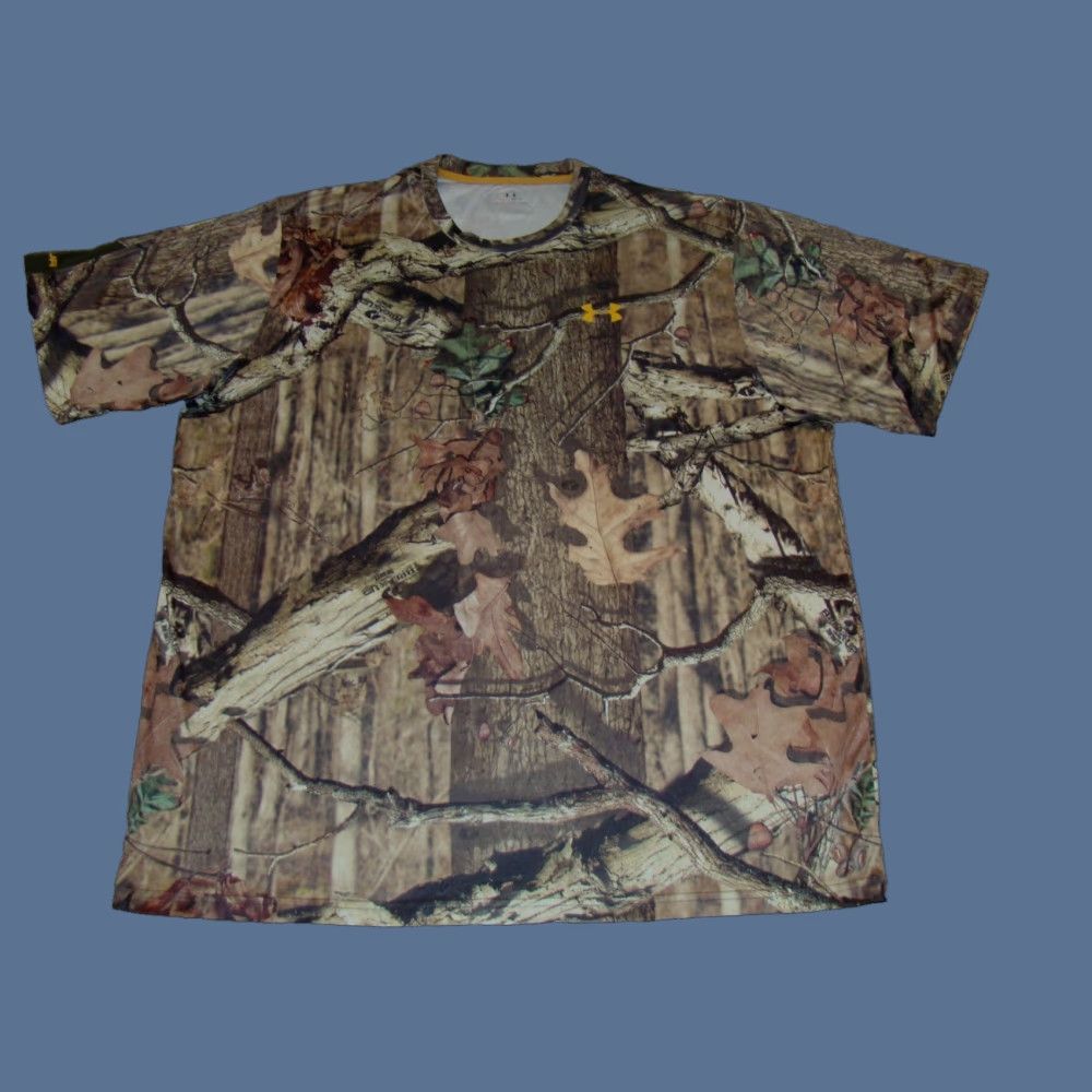 Under Armour Under Armour Heatgear Mens XL Mossy Oak Break-up Camo Short Sleeve Hunting Shirt Size US XL / EU 56 / 4 - 1 Thumbnail