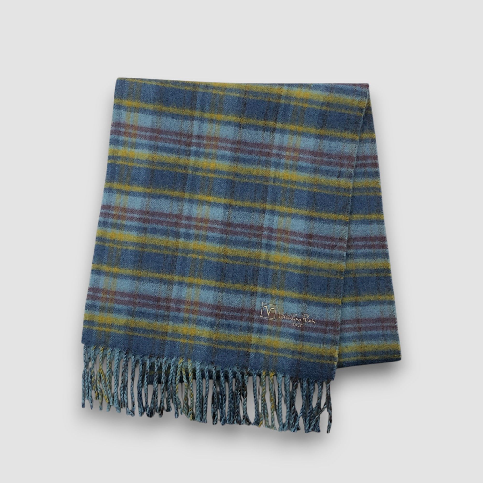 Japanese Brand Vintage Valentino Rudy Scarf Muffler Wool Cashmere Scarves Size ONE SIZE - 3 Thumbnail