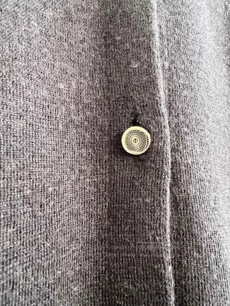 Hermes Hermes Black Cashmere Silk Open Cardigan Size XXS / US 00 / IT 34 - 4 Thumbnail