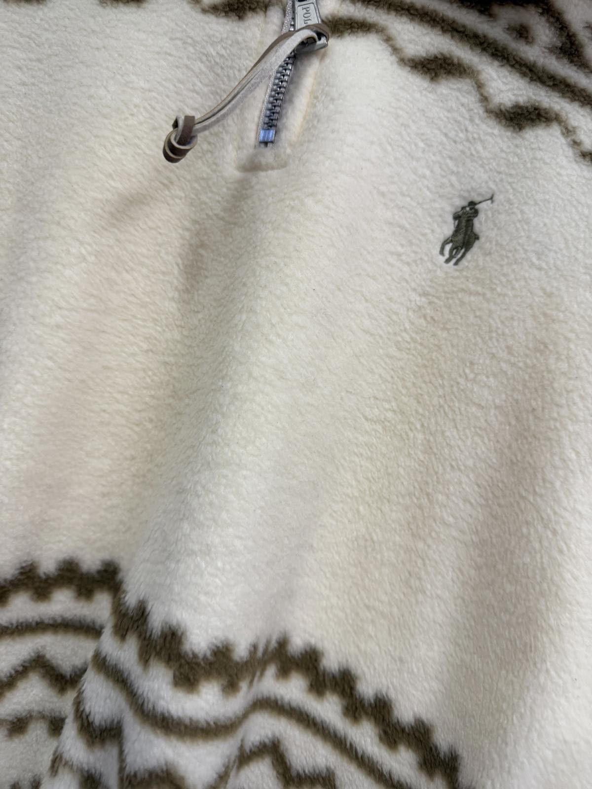 Polo Ralph Lauren Polo Ralph Lauren Cream and Brown Patterned Fleece Pullover, Size US S / EU 44-46 / 1 - 3 Thumbnail
