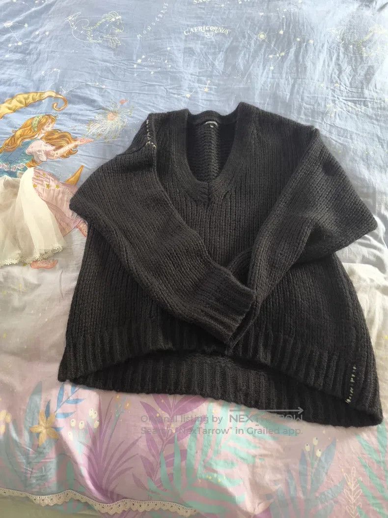 Ann Demeulemeester Ann Demeulemeester White Line Big V Sweater Jacket Size US M / EU 48-50 / 2 - 4 Thumbnail