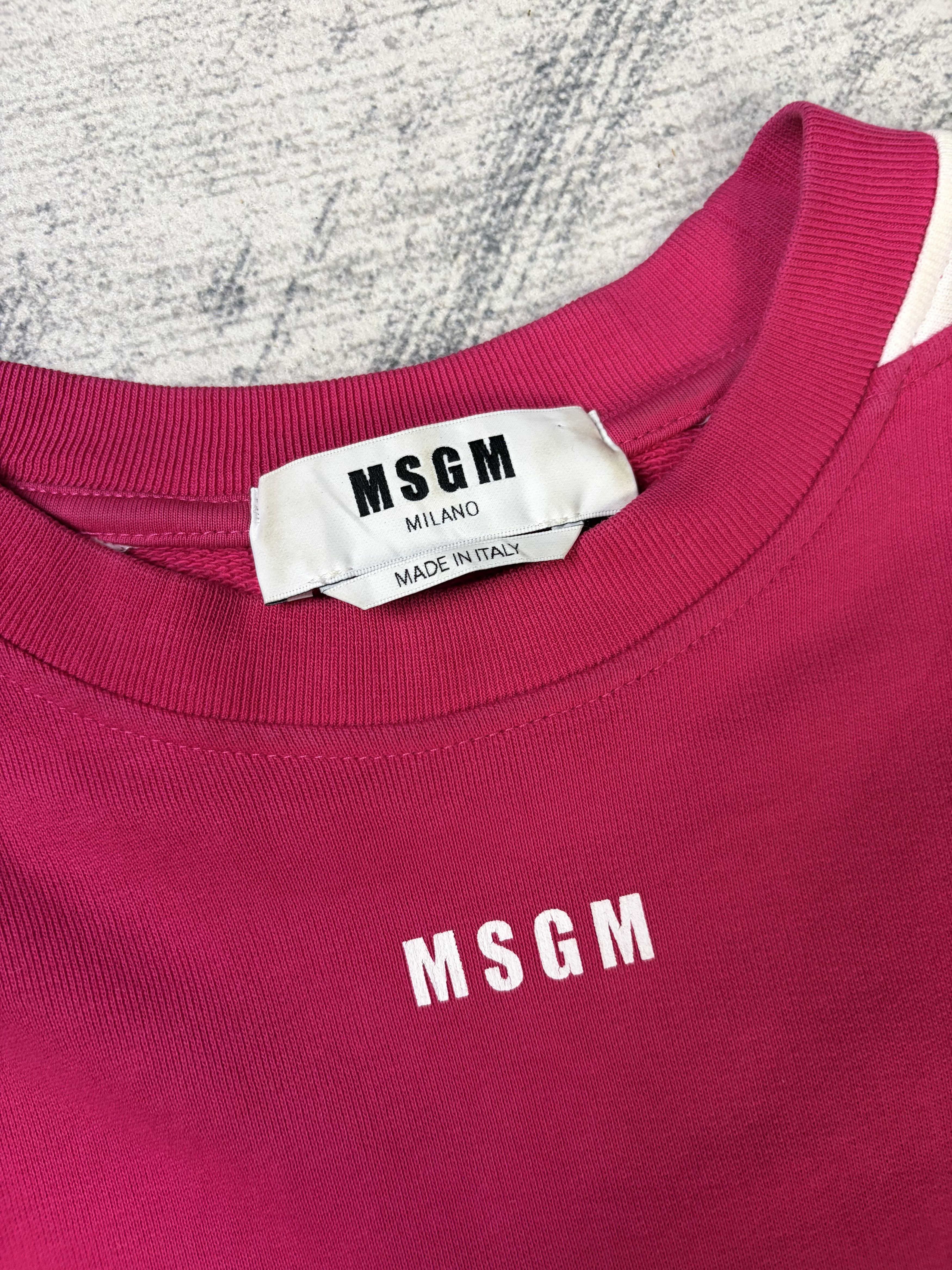 MSGM MSGM Pink Sweatshirt Centre Logo Made in Italy Size M / US 6-8 / IT 42-44 - 6 Thumbnail
