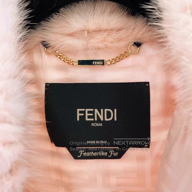 Fendi Fendi Pink Shirt-style Light Faux Mink Jacket Size XS / US 0-2 / IT 36-38 - 6 Thumbnail