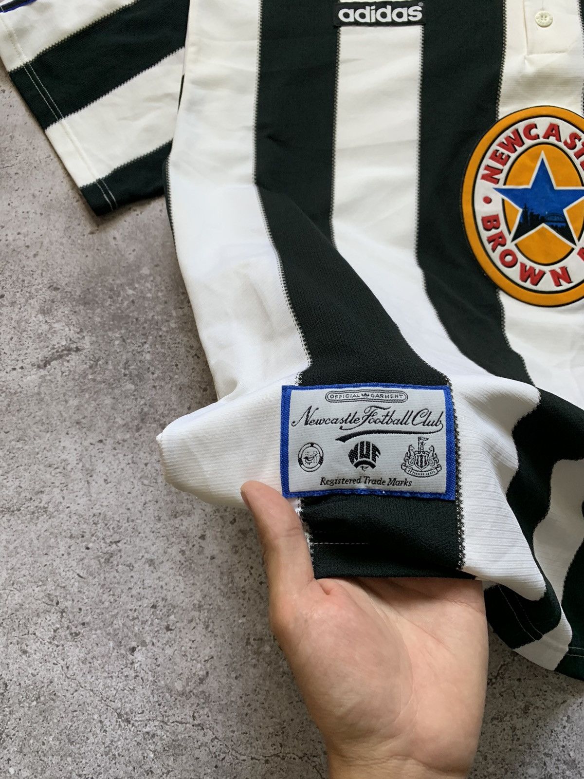 Adidas × Vintage 1995/96 ADIDAS NEWCASTLE HOME SOCCER JERSEY FOOTBALL SHIRT Size US XXL / EU 58 / 5 - 4 Thumbnail