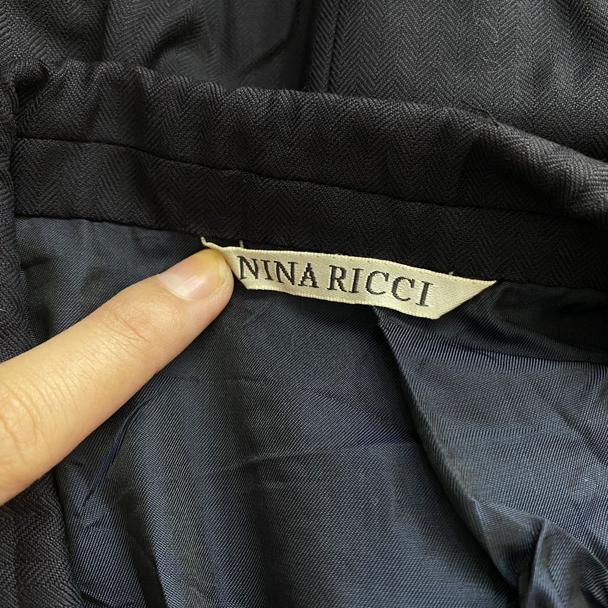 Vintage Vintage NINA RICCI Plain Navy Blazer Coat Size US M / EU 48-50 / 2 - 5 Thumbnail