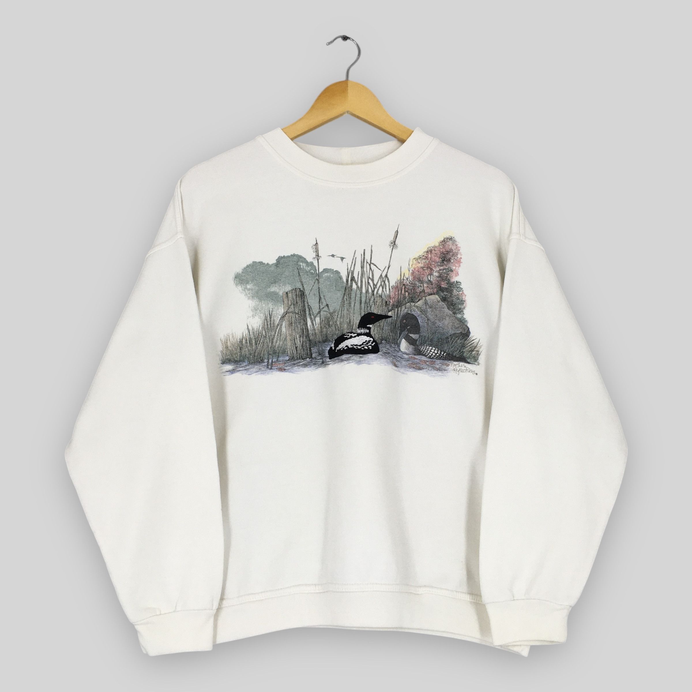 Northern Reflections Vintage Common Loon National Wildlife Sweatshirt Small Size US S / EU 44-46 / 1 - 1 Thumbnail