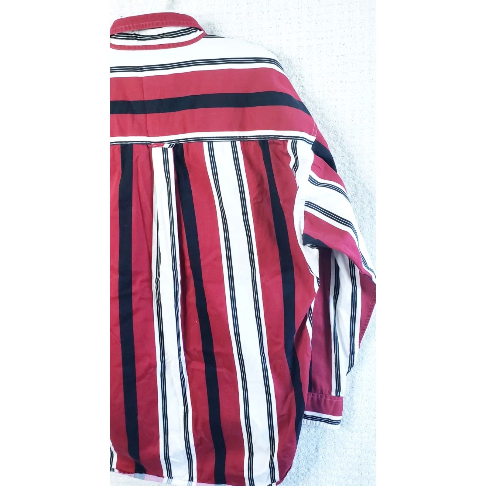 Ralph Lauren Chaps Ralph Lauren Men L Red Button-Down Long Sleeve Shirt Striped Cotton Size US L / EU 52-54 / 3 - 7 Thumbnail