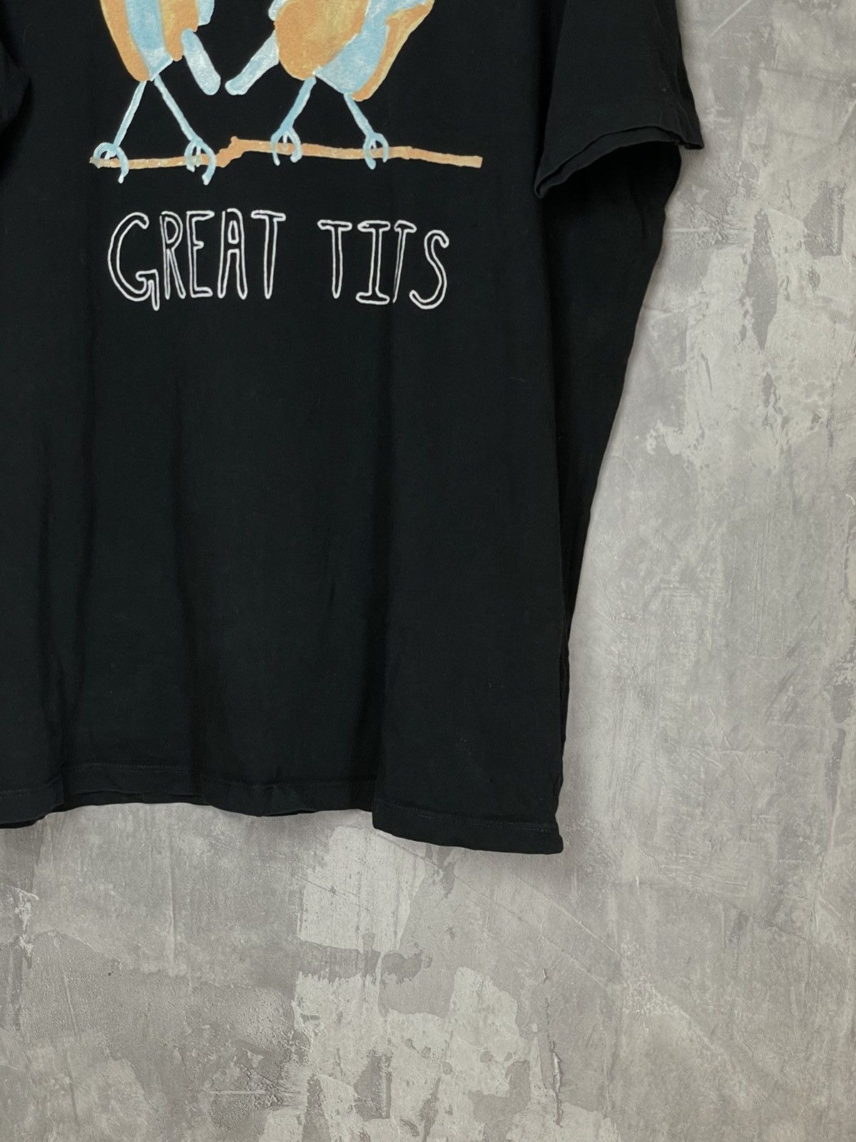 Diesel × Vintage DIESEL BIG LOGO “GREAT TITS” BIRDS RARE T-SHIRT Size US XL / EU 56 / 4 - 6 Thumbnail
