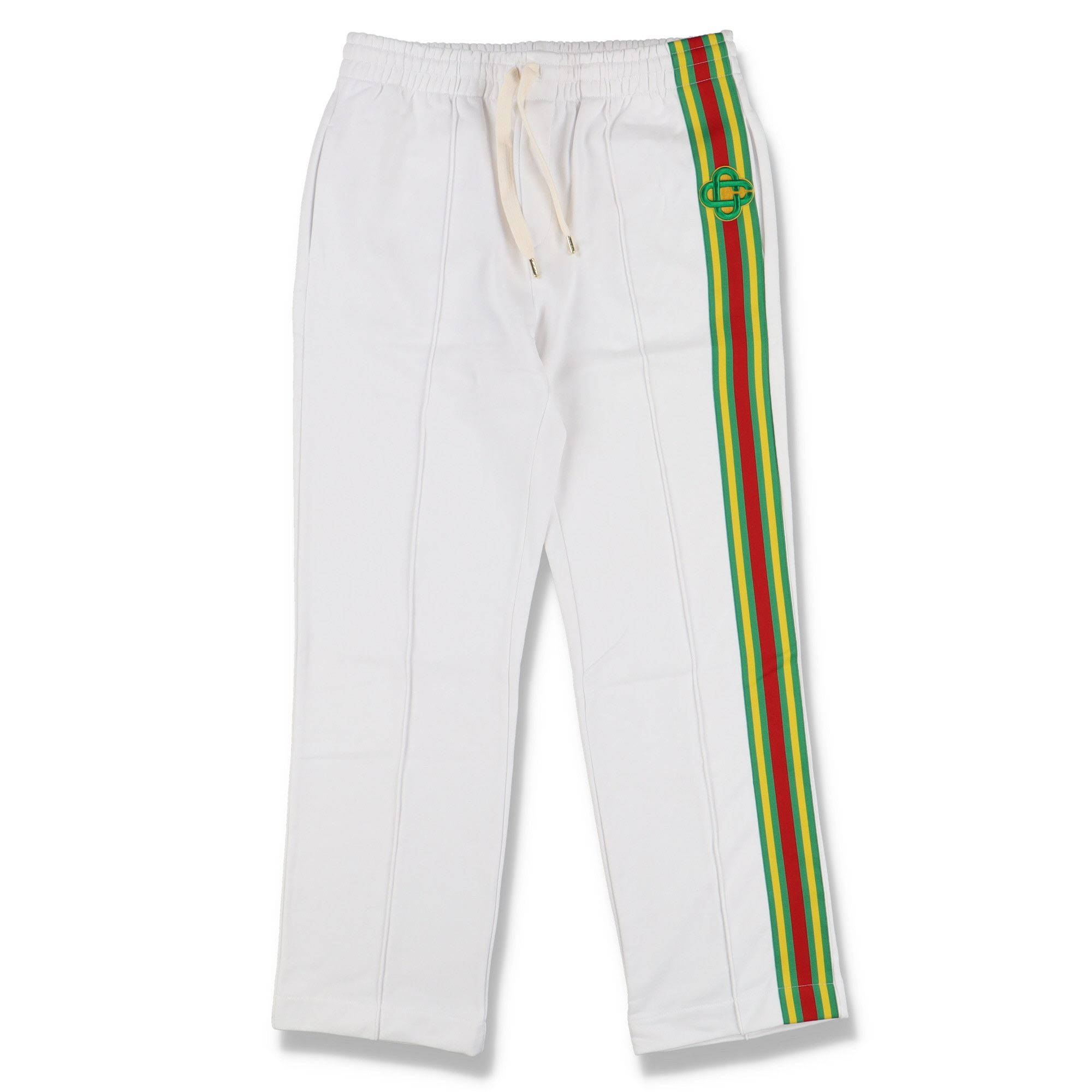 image of Casablanca White Side Stripe Logo Track Pants, Women's (Size 28)