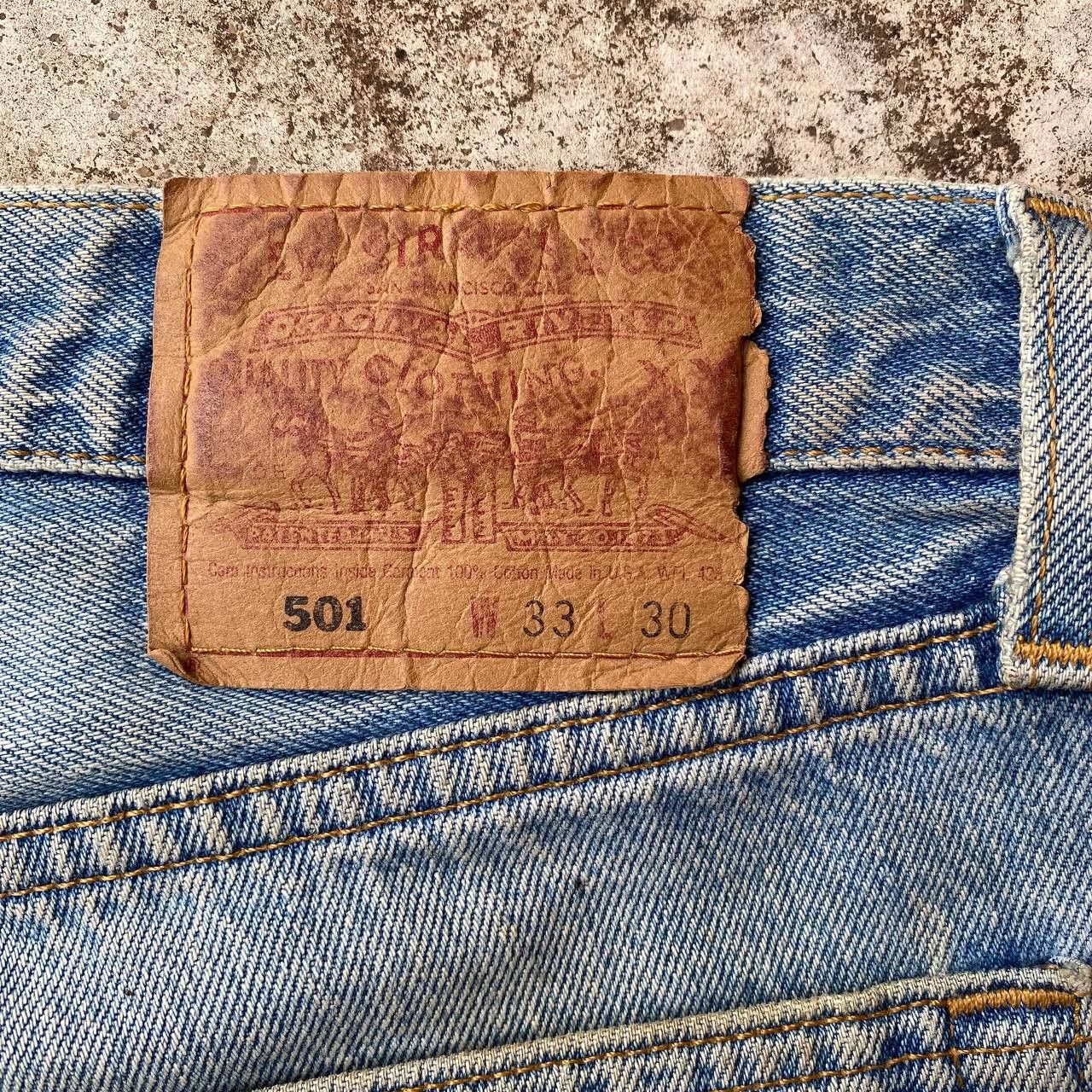 Levi's Vintage Clothing VINTAGE 00S LEVIS 501 DISTRESSED DENIM W32X29"(J09-03) Size US 32 / EU 48 - 13 Thumbnail