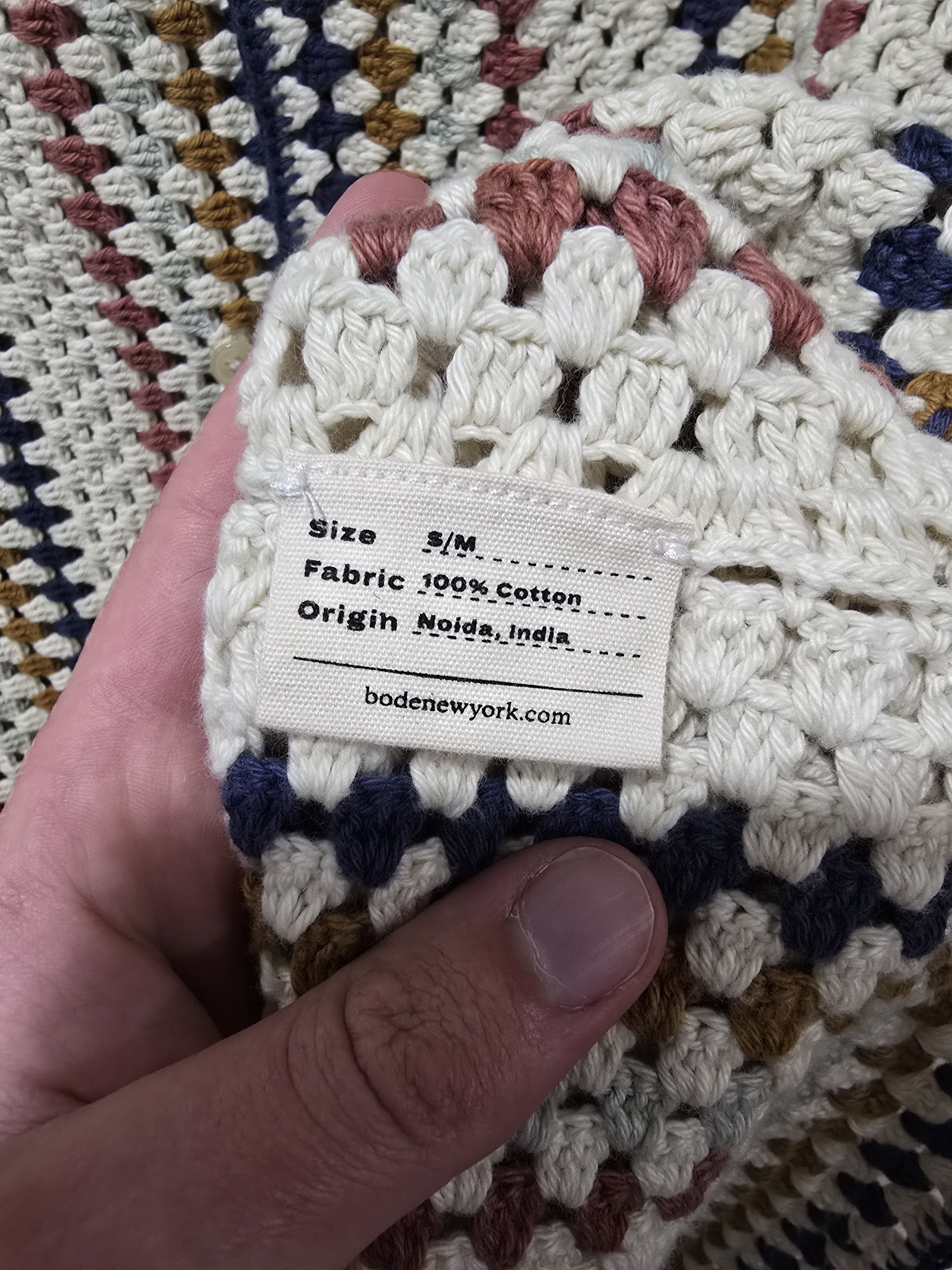 Bode Bode 1960's Crochet Tablecloth Knit Overshirt Size US M / EU 48-50 / 2 - 6 Thumbnail