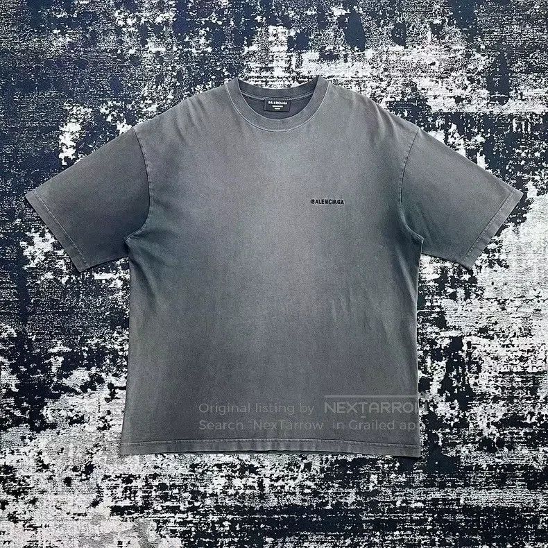 Balenciaga Balenciaga Alphabet Logo Distressed Short Sleeve T-Shirt G Size US L / EU 52-54 / 3 - 1 Thumbnail