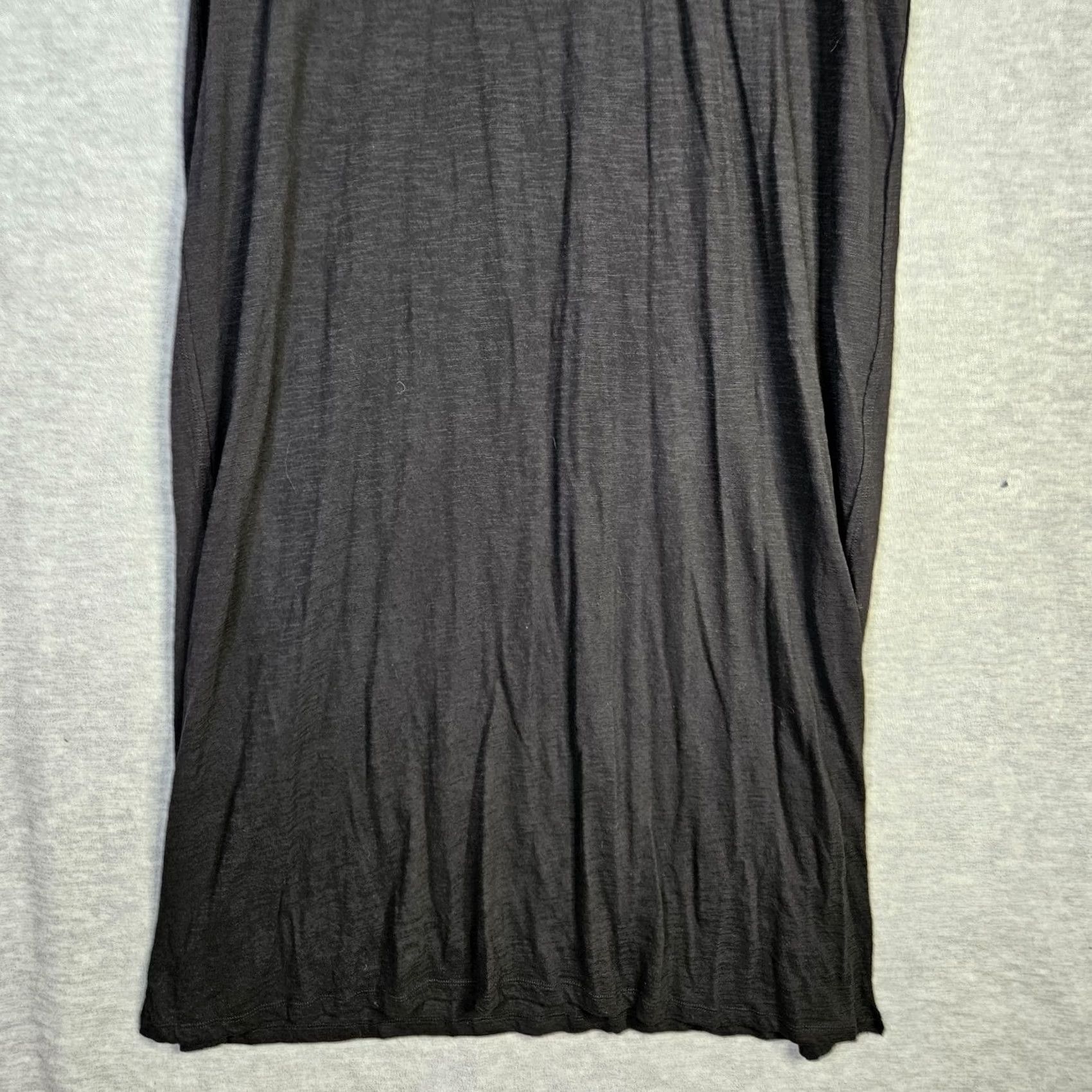 Vintage Natural Life Women's XL Black Jersey Knit Cotton Tee Midi Dress Dress Black Jersey Knit Cotton Tee Midi Dress Size XL / US 12-14 / IT 48-50 - 5 Thumbnail