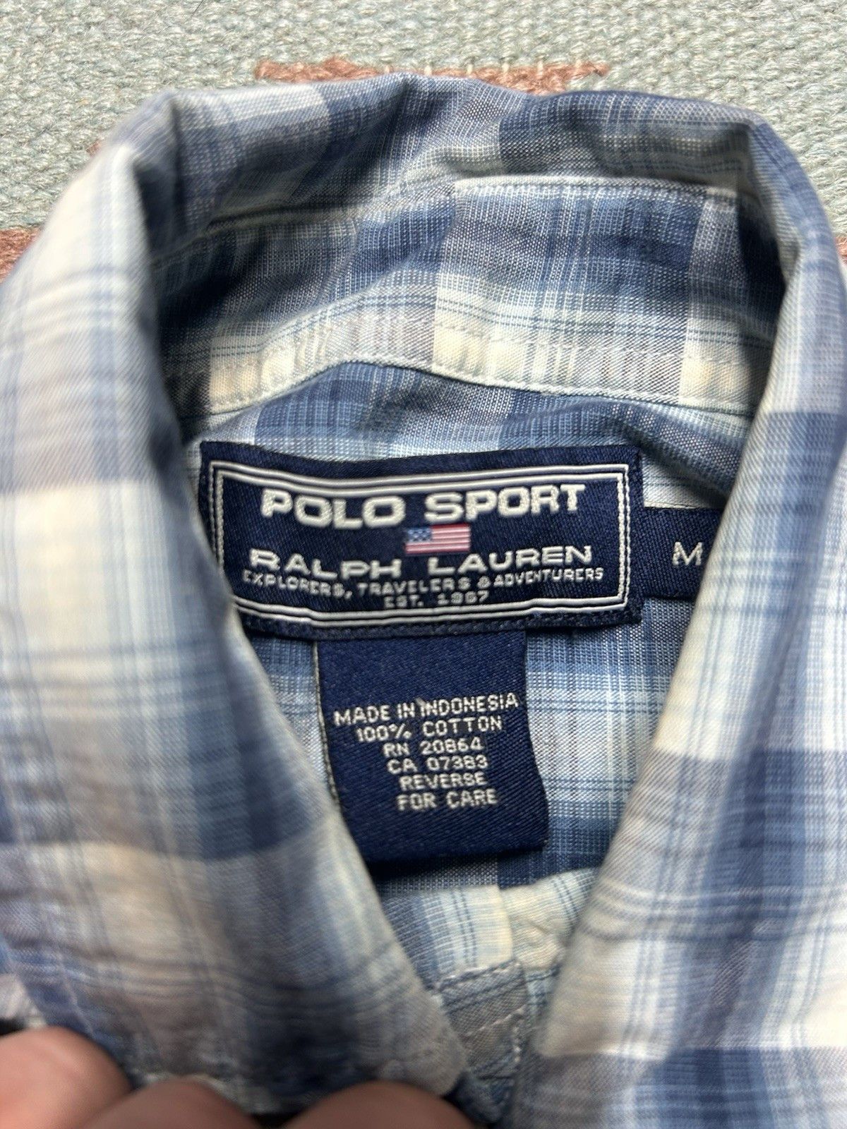 Vintage Polo sport Ralph Lauren button shirt shadow plaid boys M Size S / US 4 / IT 40 - 5 Thumbnail