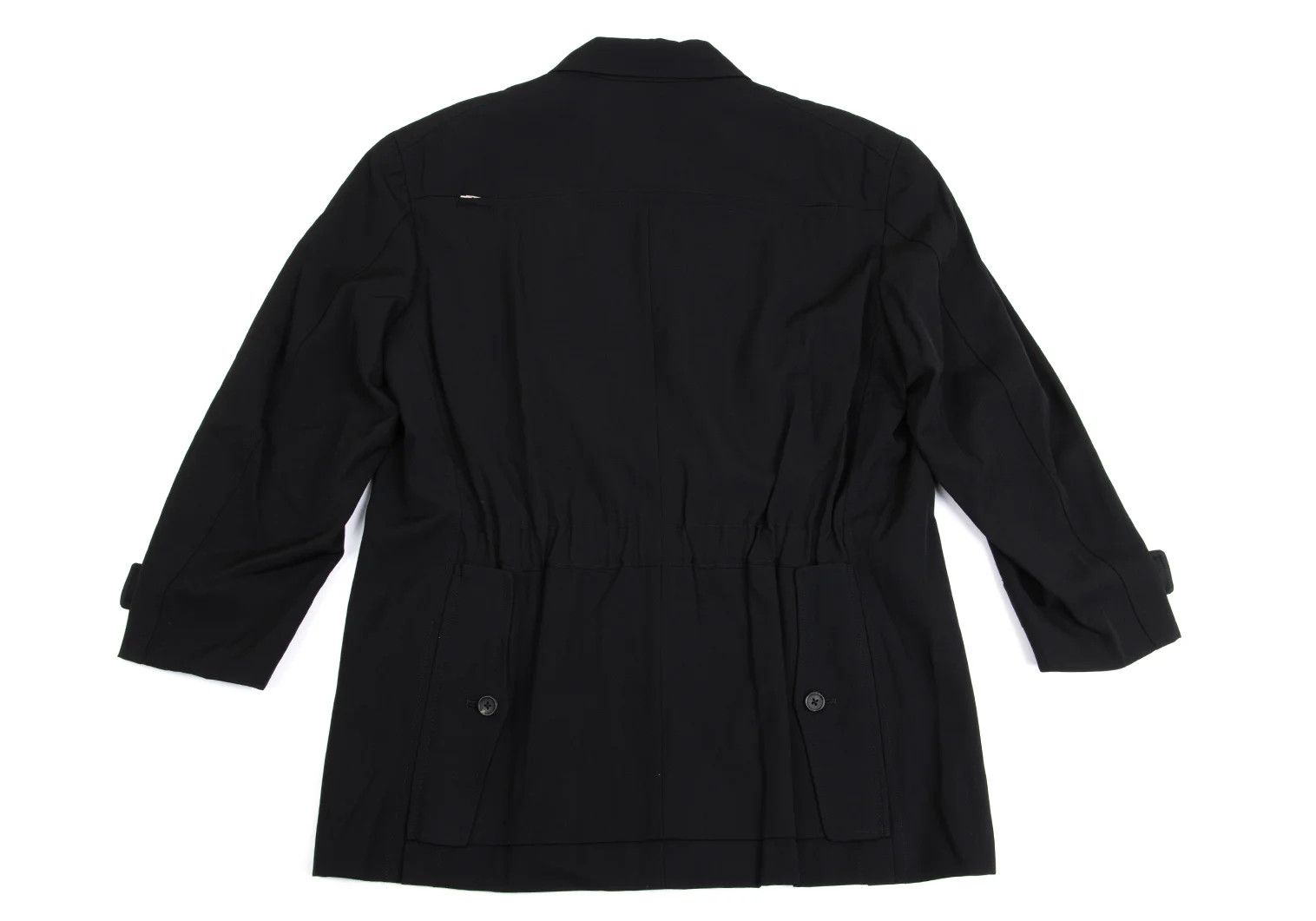 Yohji Yamamoto Yohji Yamamoto Wool Gabardine Jacket Black M Size US M / EU 48-50 / 2 - 11 Thumbnail