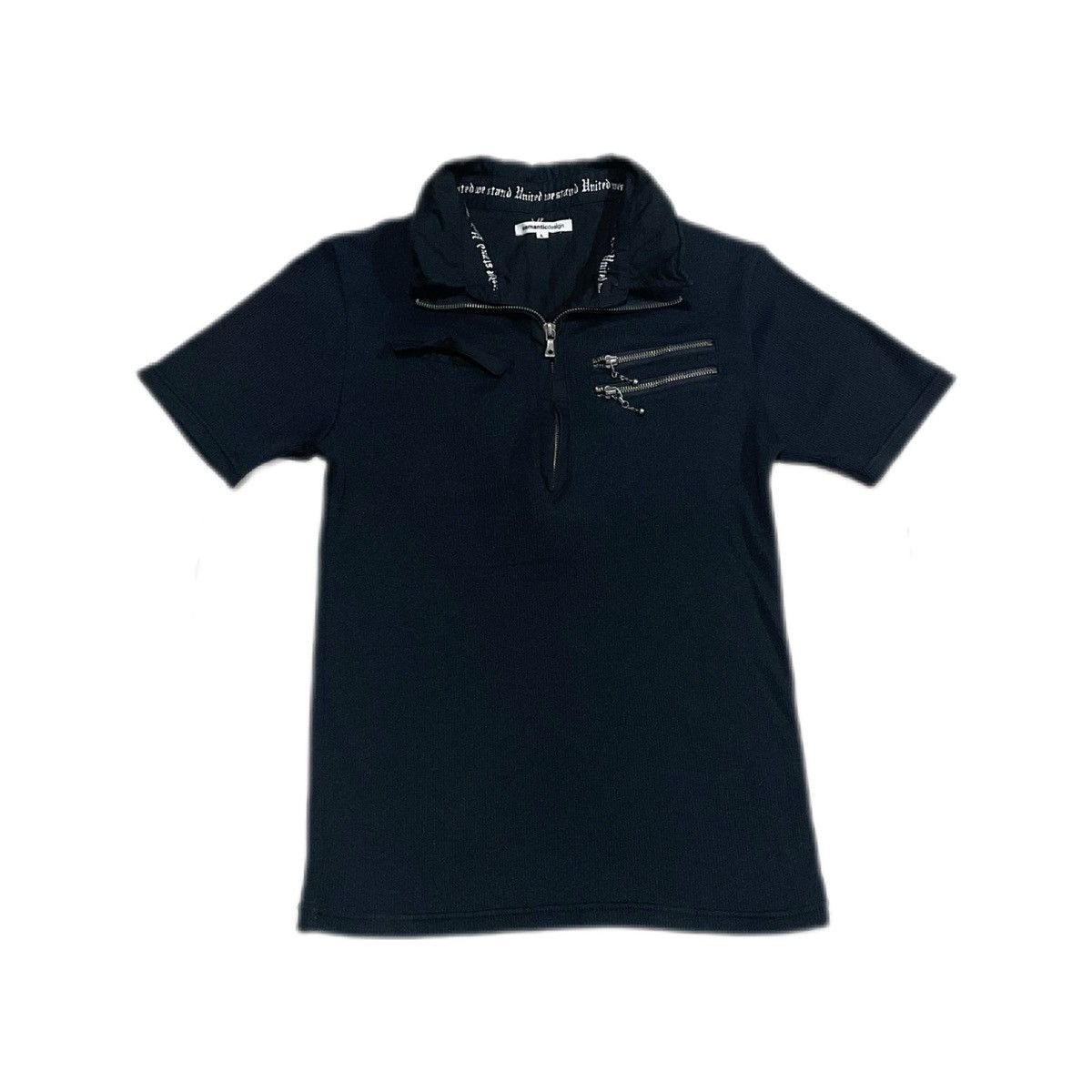 If Six Was Nine × Japanese Brand × semanticdesign 🔥Sidk Y2K Semantic Design Double Collar Zipper Polo Shirt Size US L / EU 52-54 / 3 - 3 Thumbnail