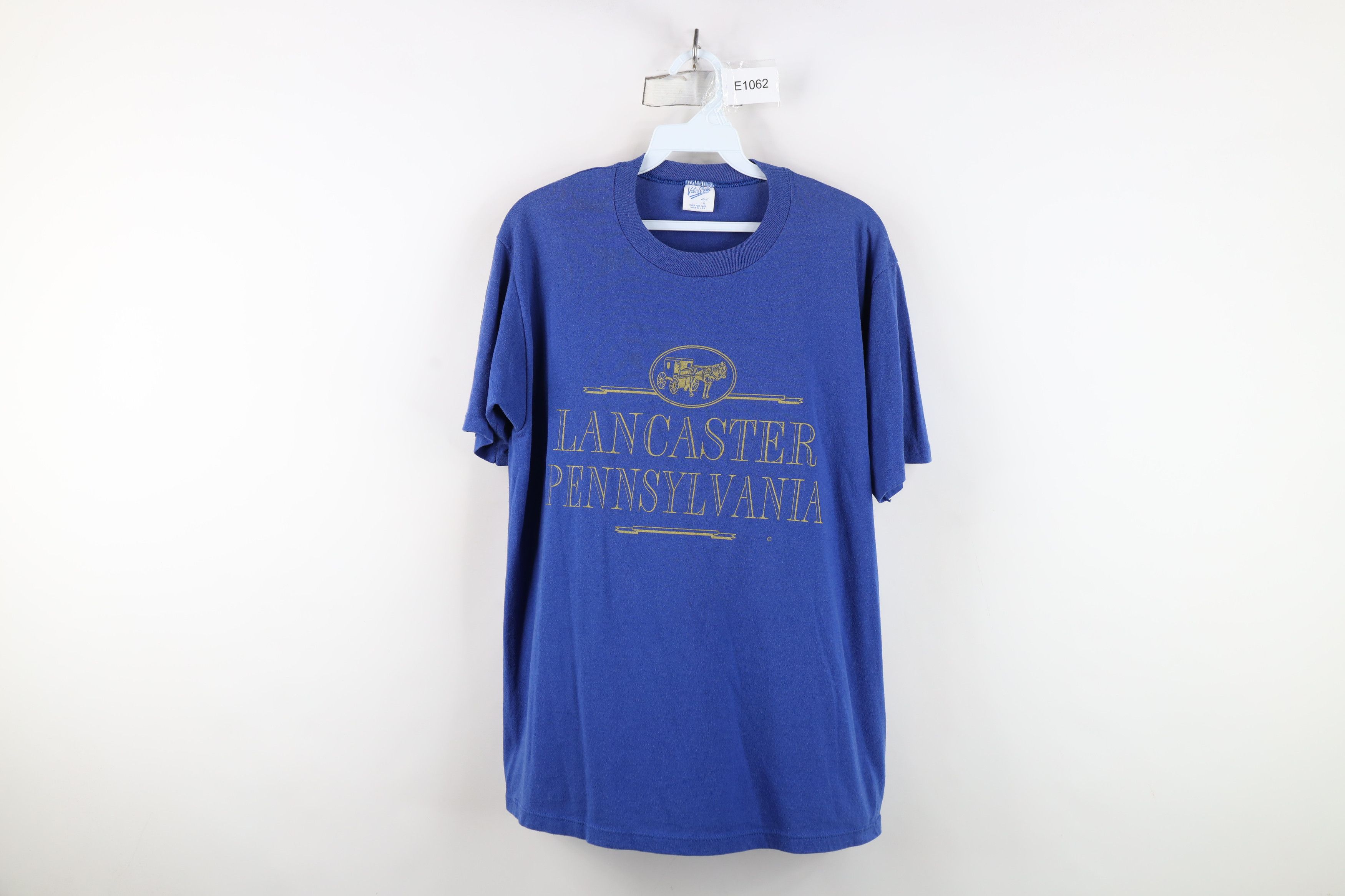 Vintage Vintage 90s Spell Lancaster Pennsylvania T-Shirt Blue USA Size US L / EU 52-54 / 3 - 1 Thumbnail