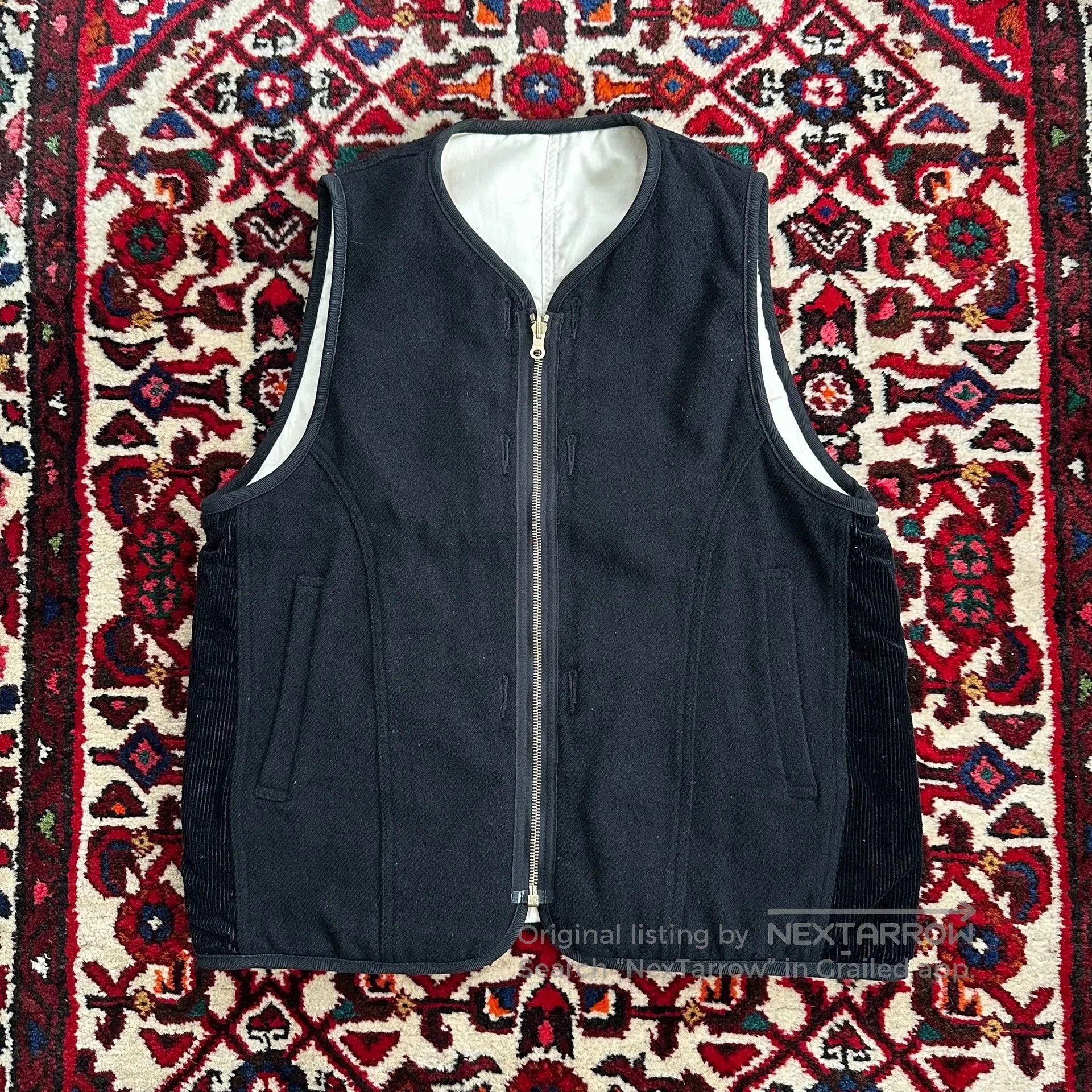 Visvim [L] Visvim 18AW WAWONA DOWN VEST (W/LI NEP TWEED) Navy