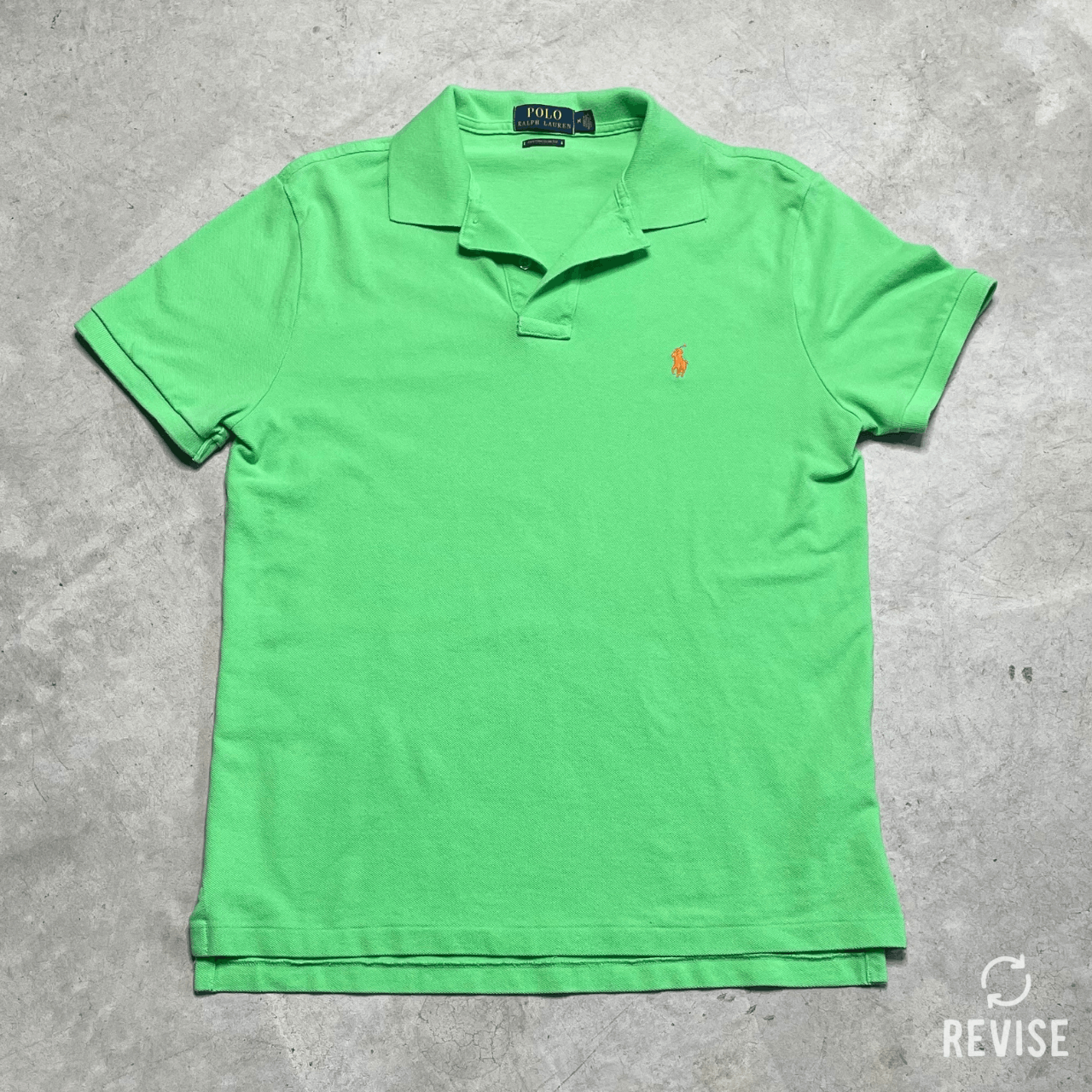 Polo Ralph Lauren Polo Ralph Lauren Green Polo Shirt Orange Logo Size M Size US M / EU 48-50 / 2 - 1 Thumbnail