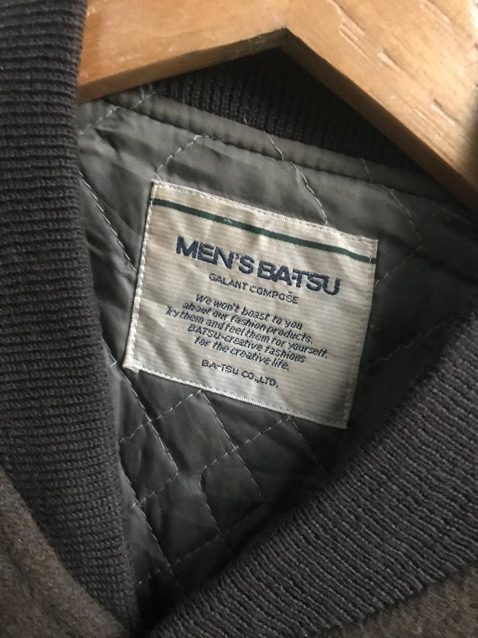 Japanese Brand Men's Bat-su Leather Varcity Jacket Size US L / EU 52-54 / 3 - 3 Thumbnail
