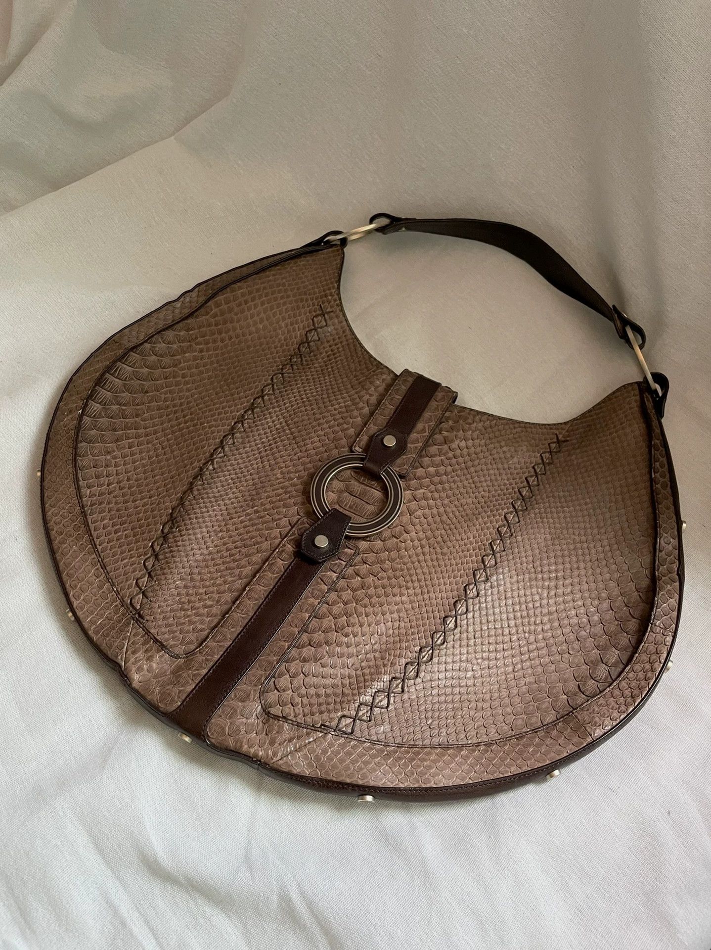 Alexander McQueen Alexander McQueen 10ss Snake Skin Crescent Bag Size ONE SIZE - 1 Thumbnail