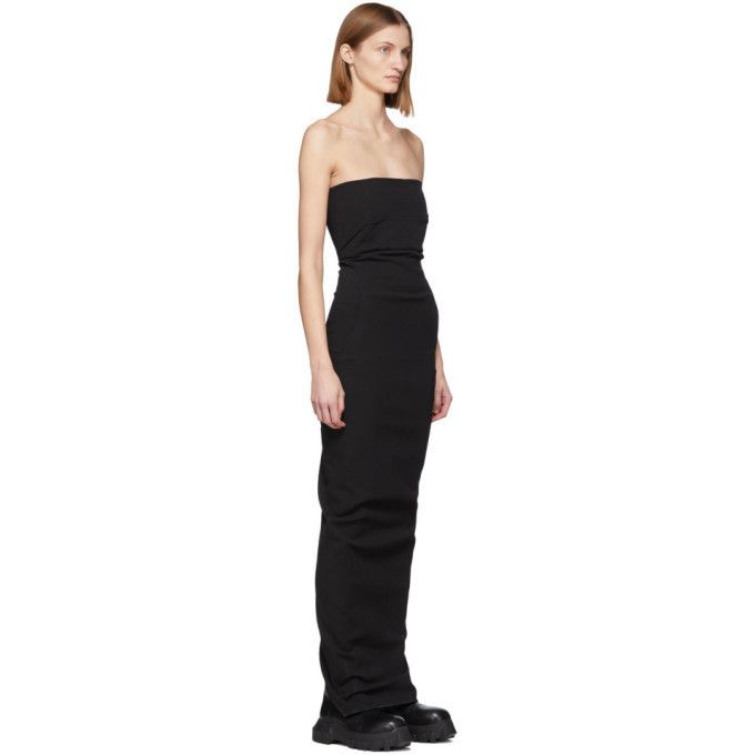 Rick Owens Rick Owens Babel SS19 Black Grosgrain Bustier Gown Size S / US 4 / IT 40 - 2 Thumbnail