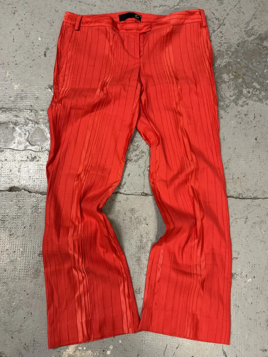 Just Cavalli SS2007 Cavalli Red Pleats Pants Size 27" / US 4 / IT 40 - 1 Thumbnail