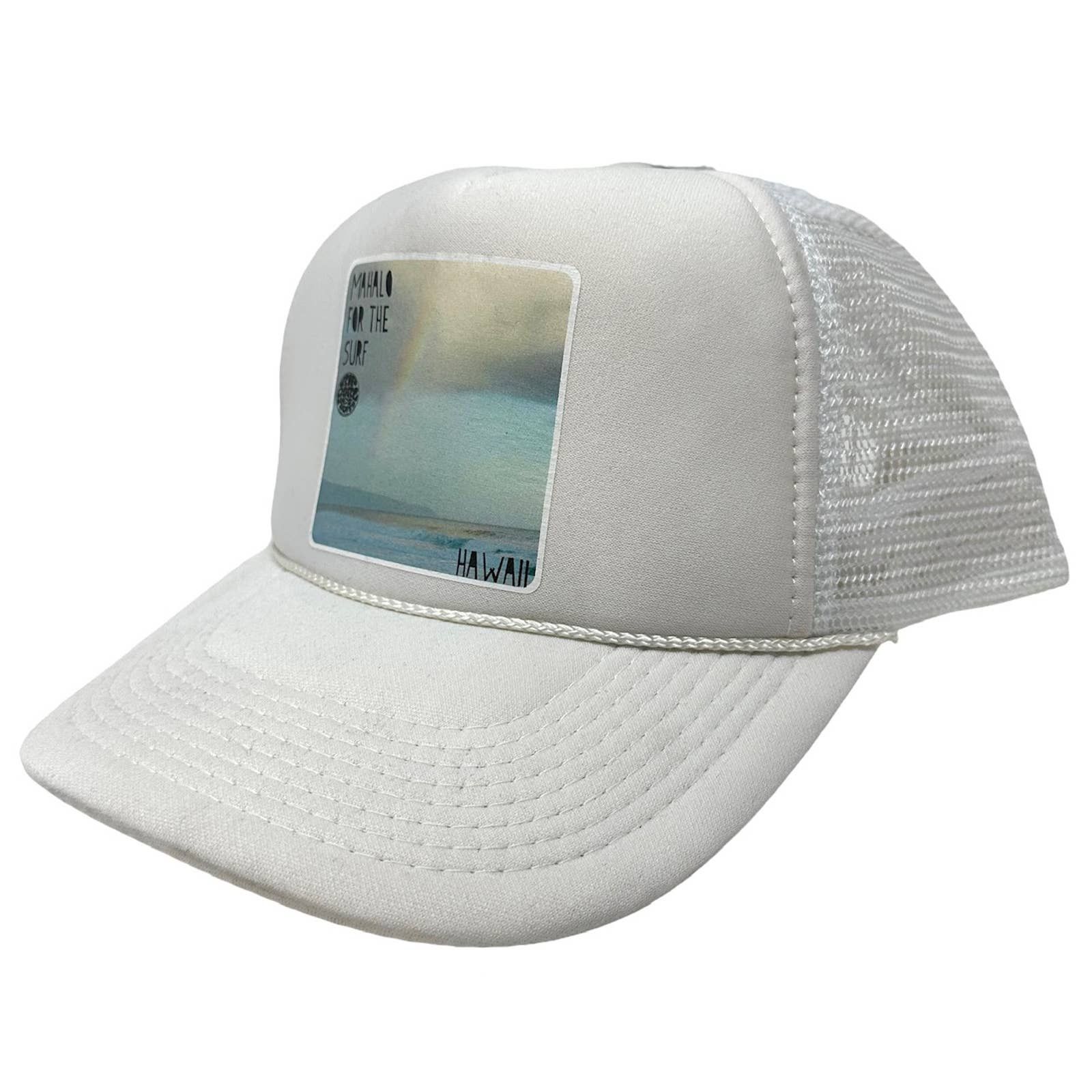 Rip Curl Rip Curl Mahalo For The Surf Hawaii Trucker Hat Cap in White Size ONE SIZE - 1 Thumbnail
