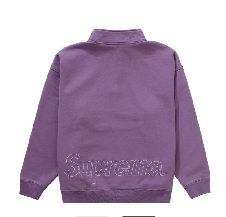 Supreme Washed Half Zip Pullover in Dusty Purple - Large | Grailed